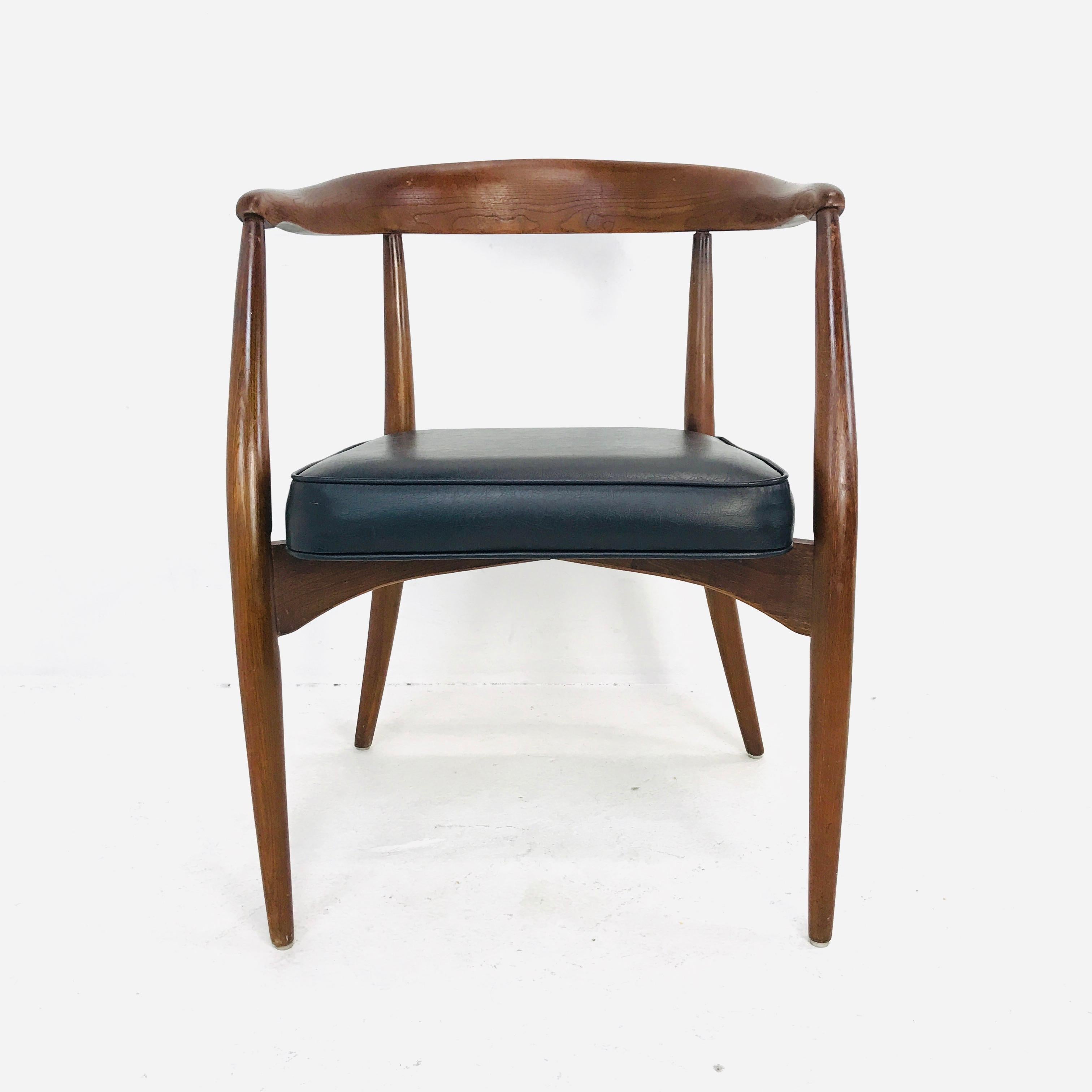 Set of 8 1960s Lawrence Peabody Walnut Dining Chairs 3