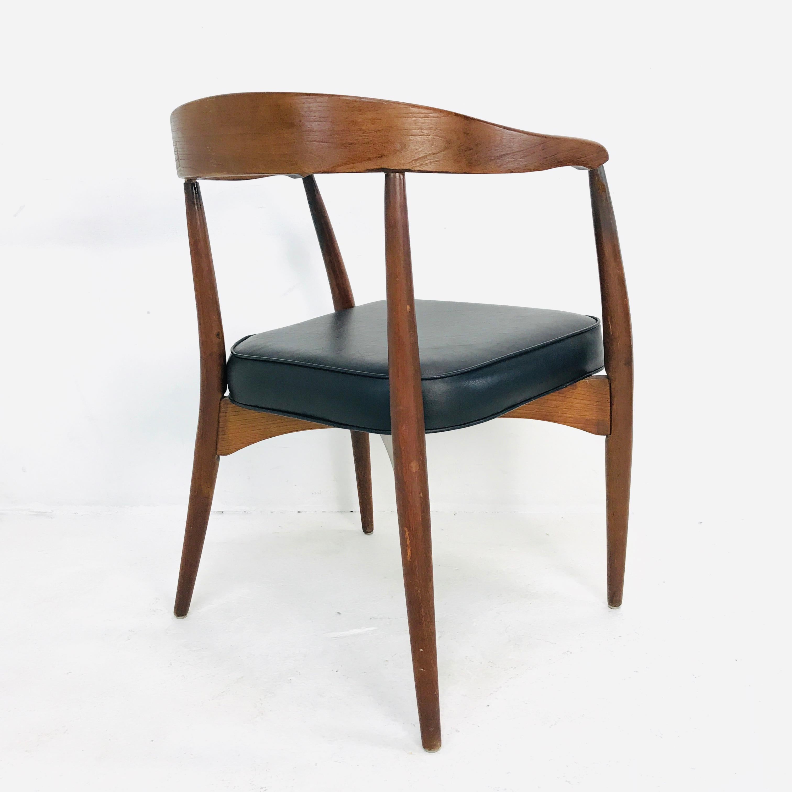 Set of 8 1960s Lawrence Peabody Walnut Dining Chairs 9
