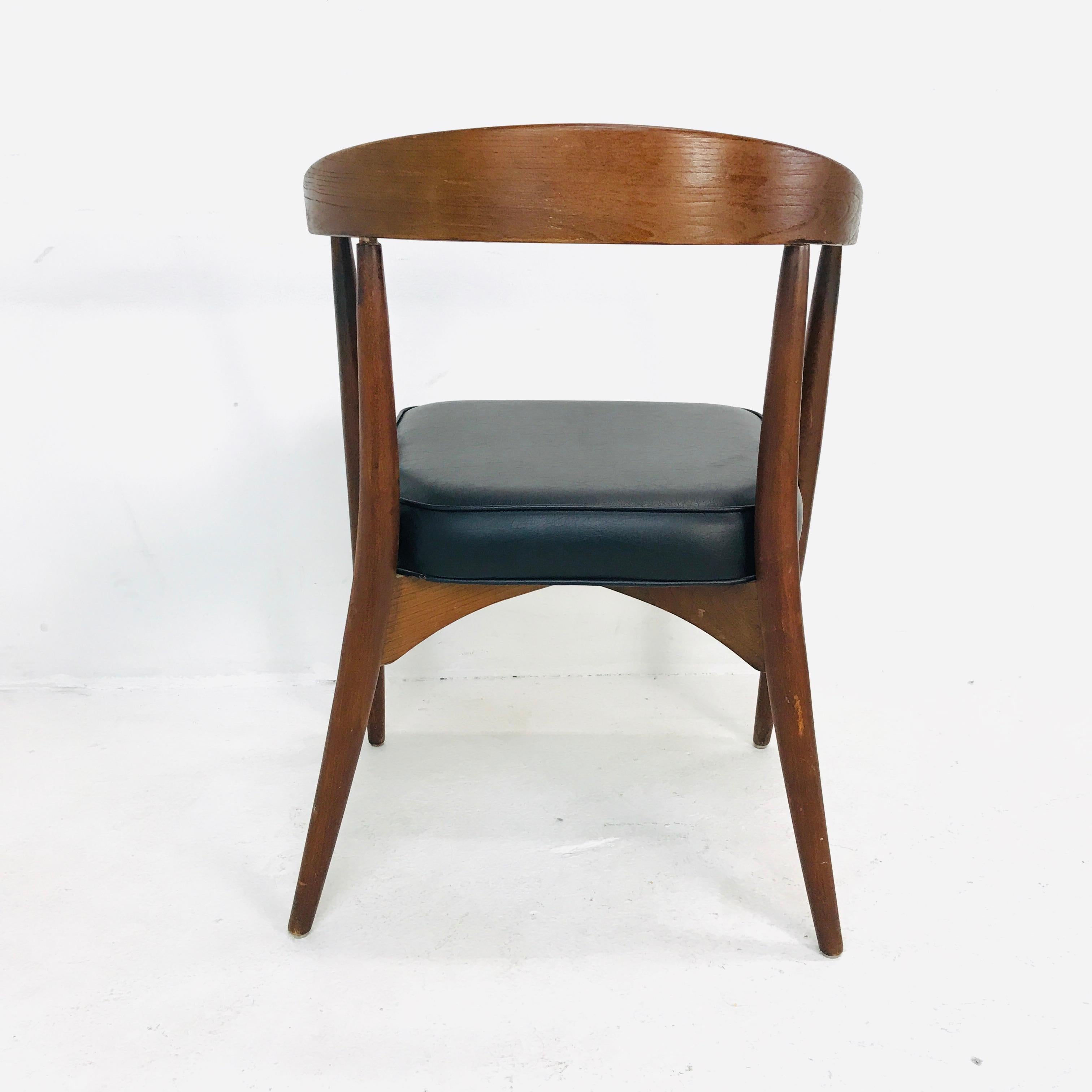 Set of 8 1960s Lawrence Peabody Walnut Dining Chairs 10