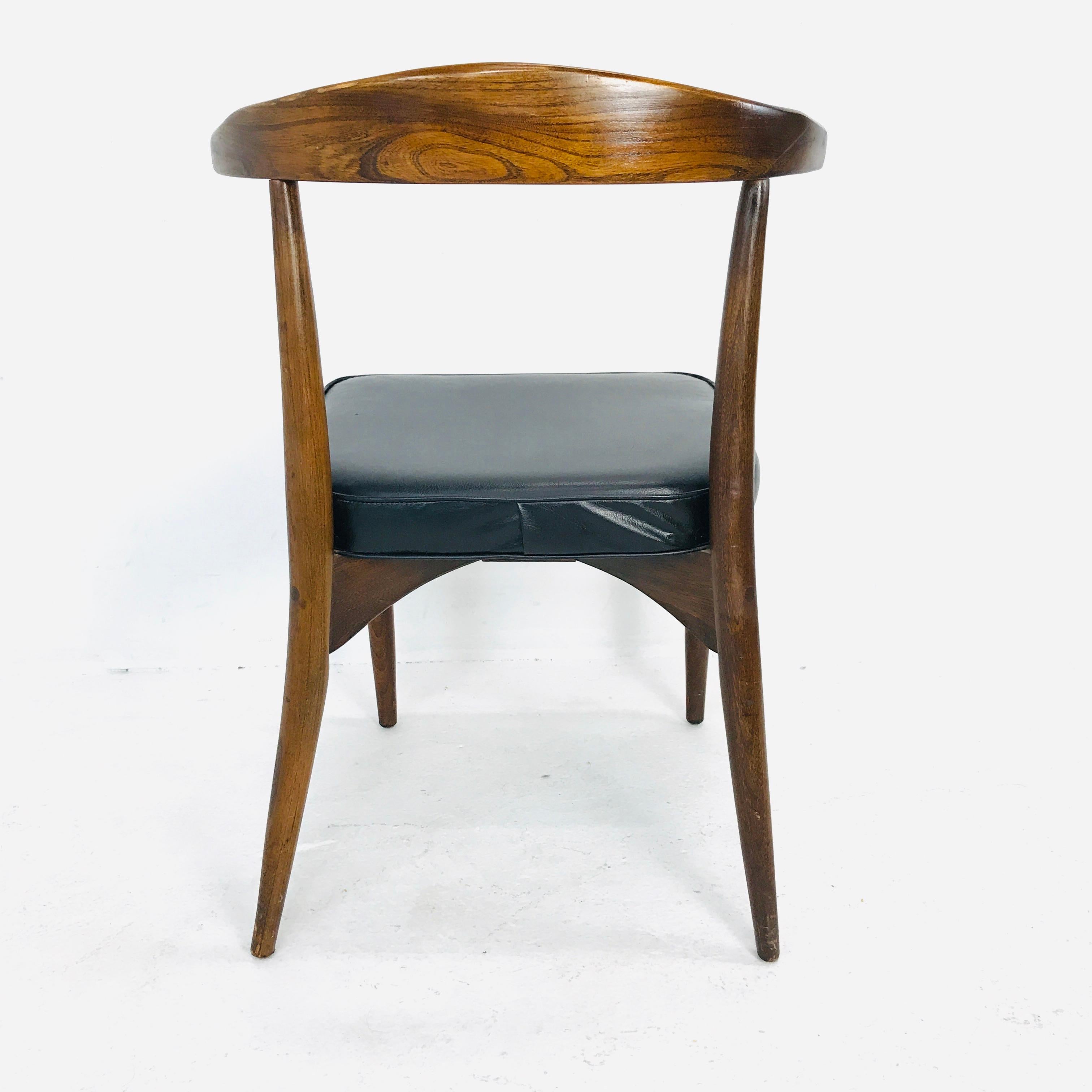 Set of 8 1960s Lawrence Peabody Walnut Dining Chairs 2