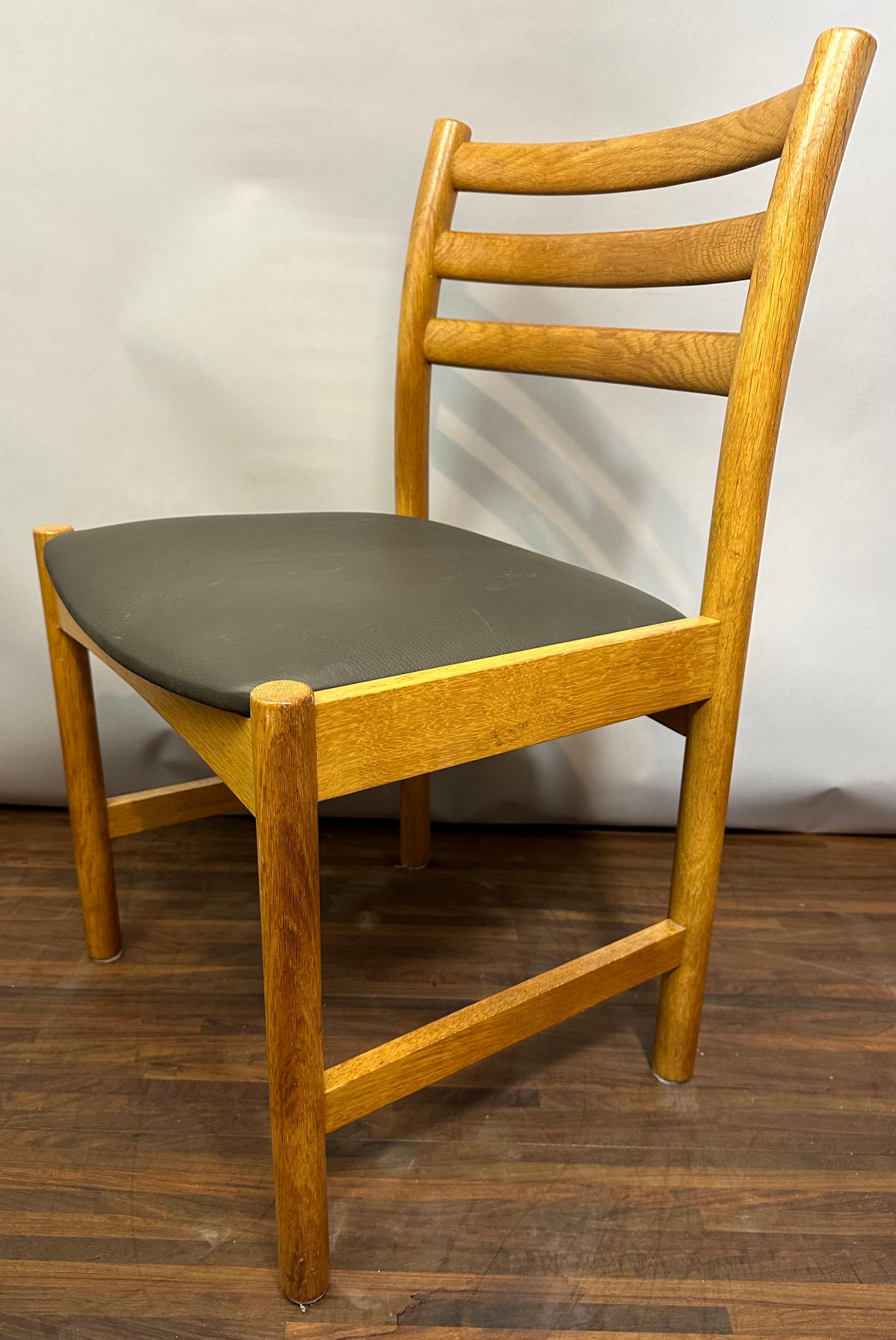 Set of 8 1960s Oak Danish Poul Volther for Sorø Stolefabrik Dining Chairs 3