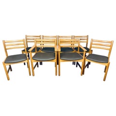 Set of 8 1960s Oak Danish Poul Volther for Sorø Stolefabrik Dining Chairs