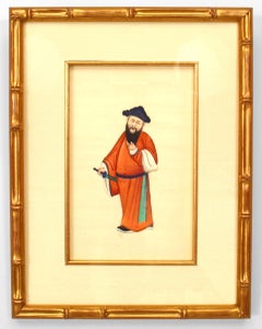 Set of 8 Chinese Gouache Traditional Figure Paintings