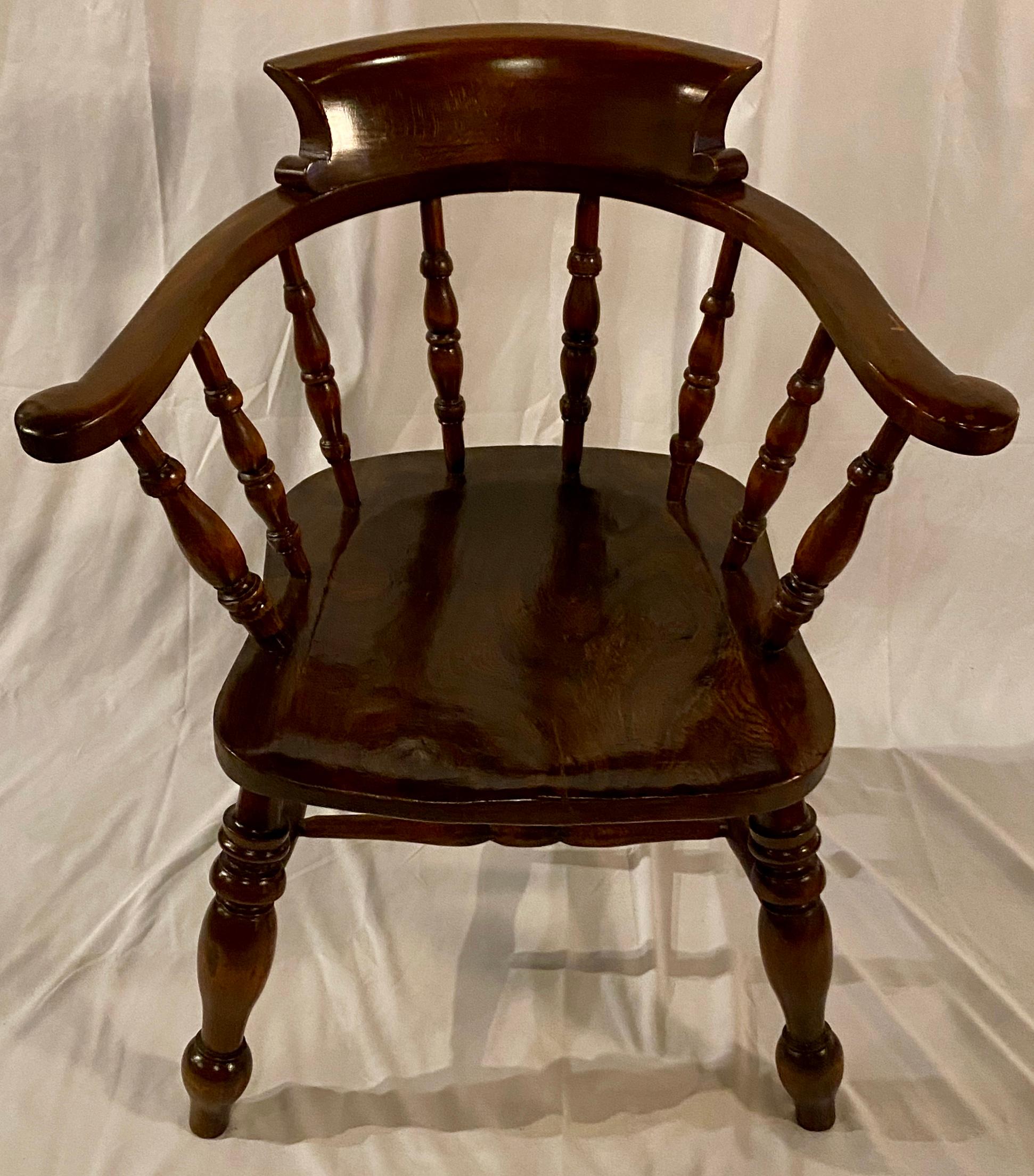 Set of 8, 19th century, antique captain's chairs.
EDC052.