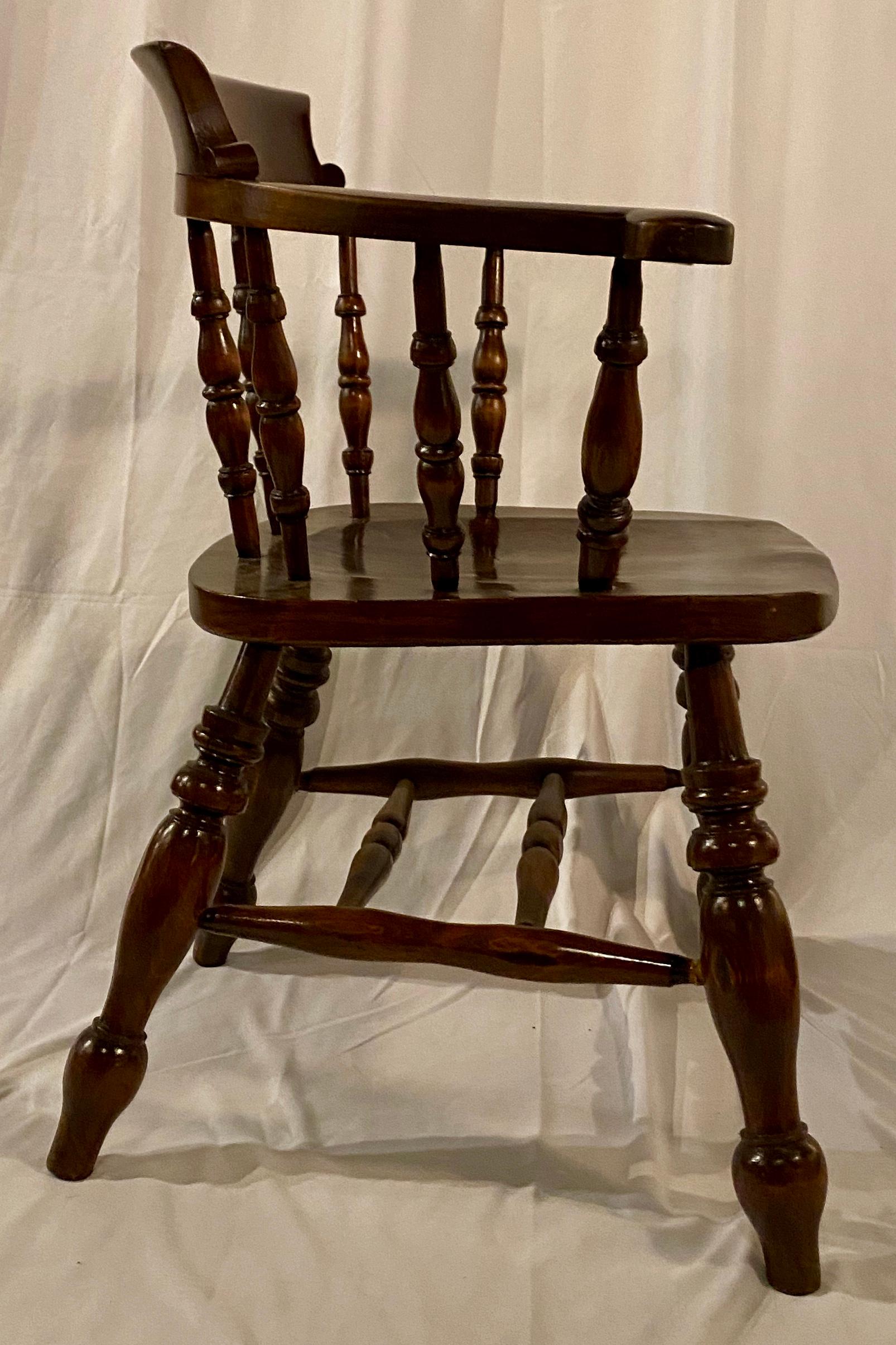 antique wooden captains chair for sale