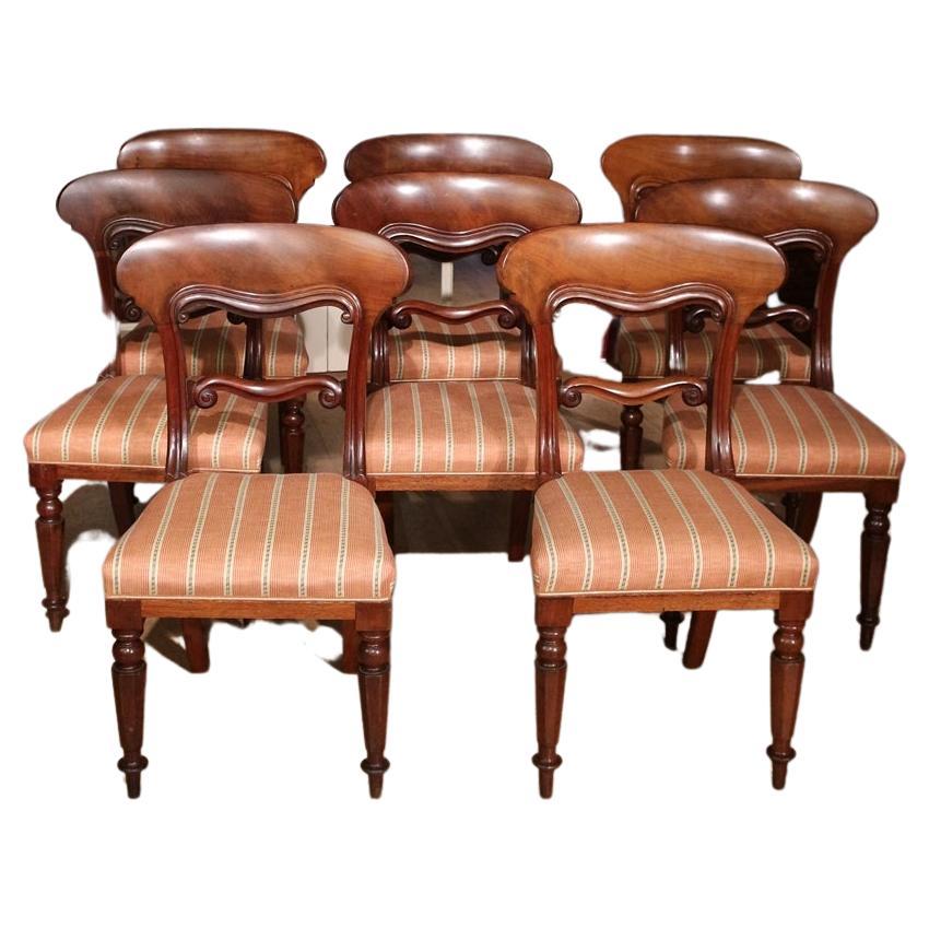 Set of 8 19th Century Dining Chairs