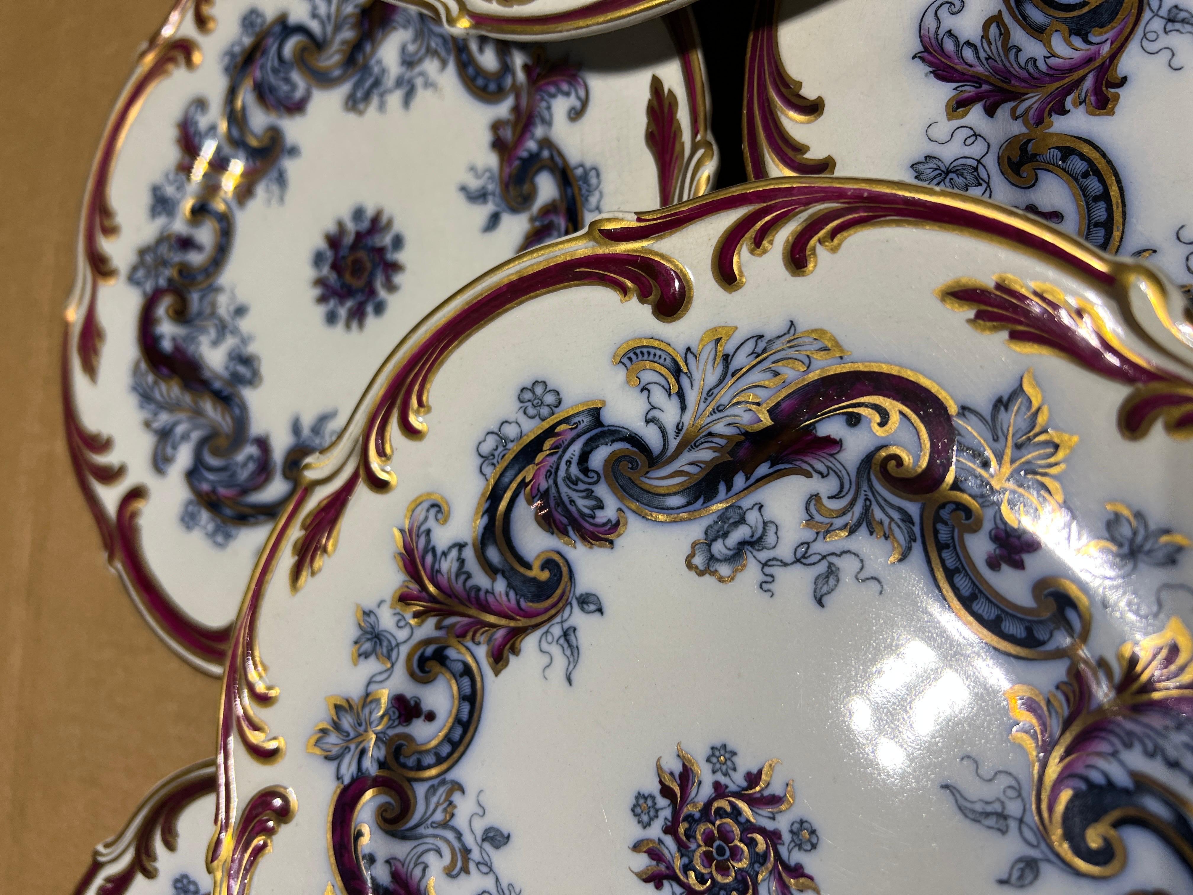 British Set of 8 19th Century, English Ironstone Porcelain 9