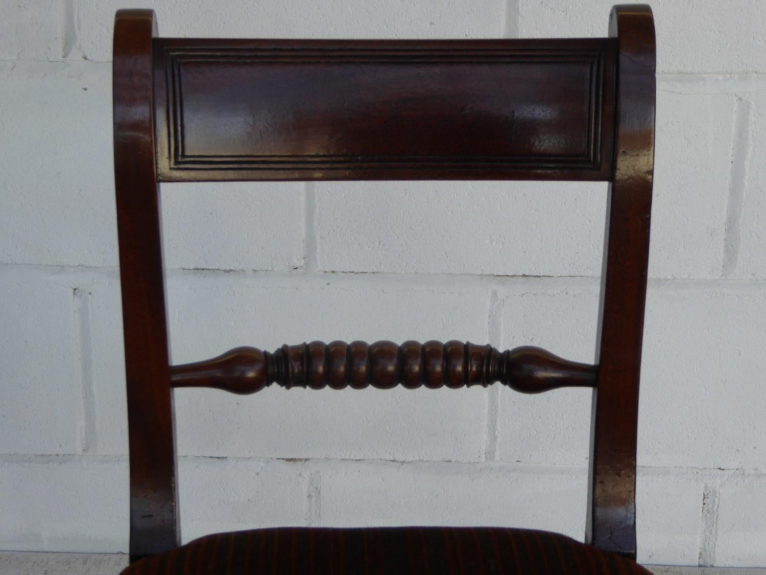 Set of 8 19th Century George III Mahogany Dining Chairs 1