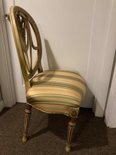 Set of 8 19th Century Italian Painted Dining Room Chairs
