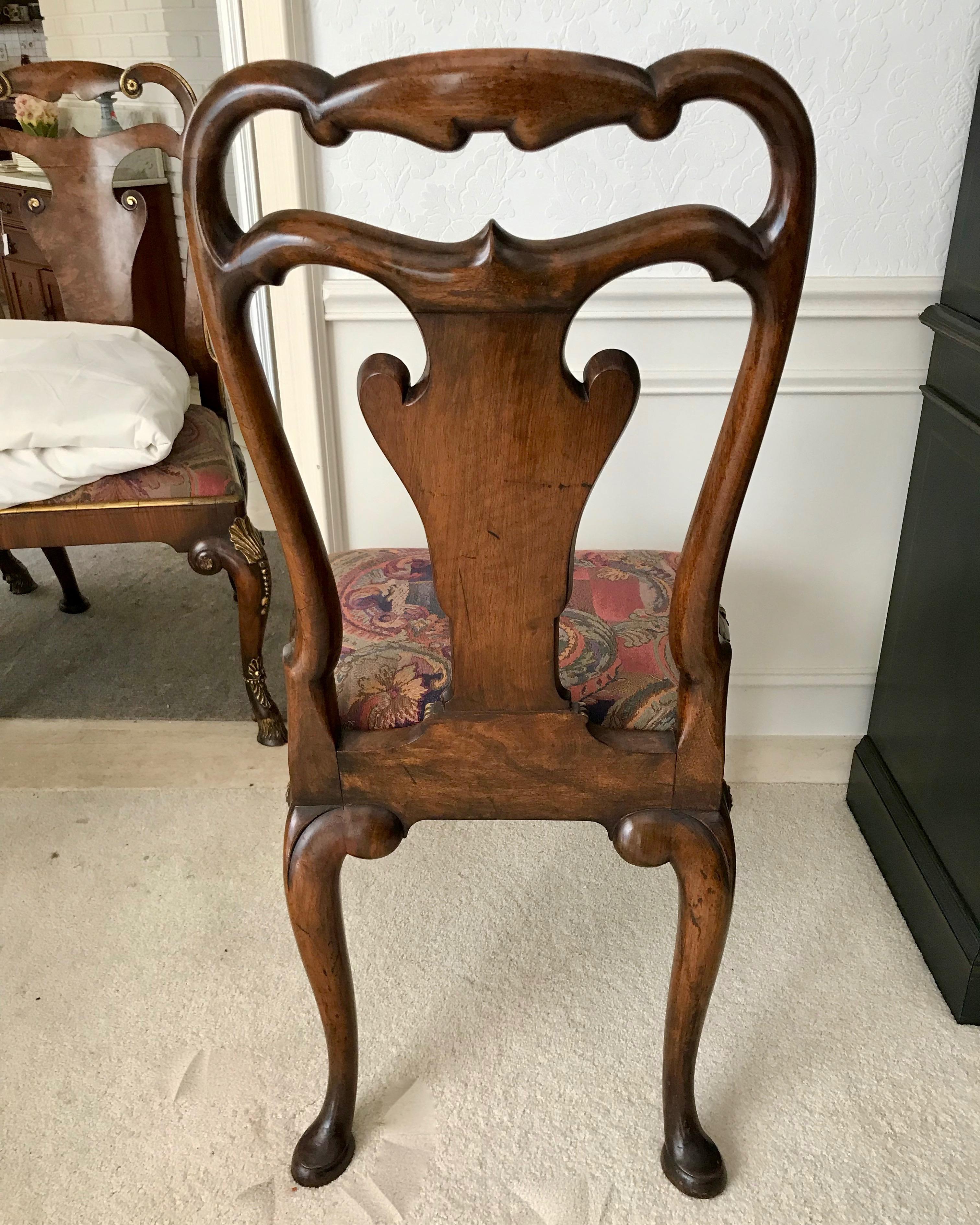 Set Of 8 19TH Century Queen Anne Style Dining Chairs For Sale 9