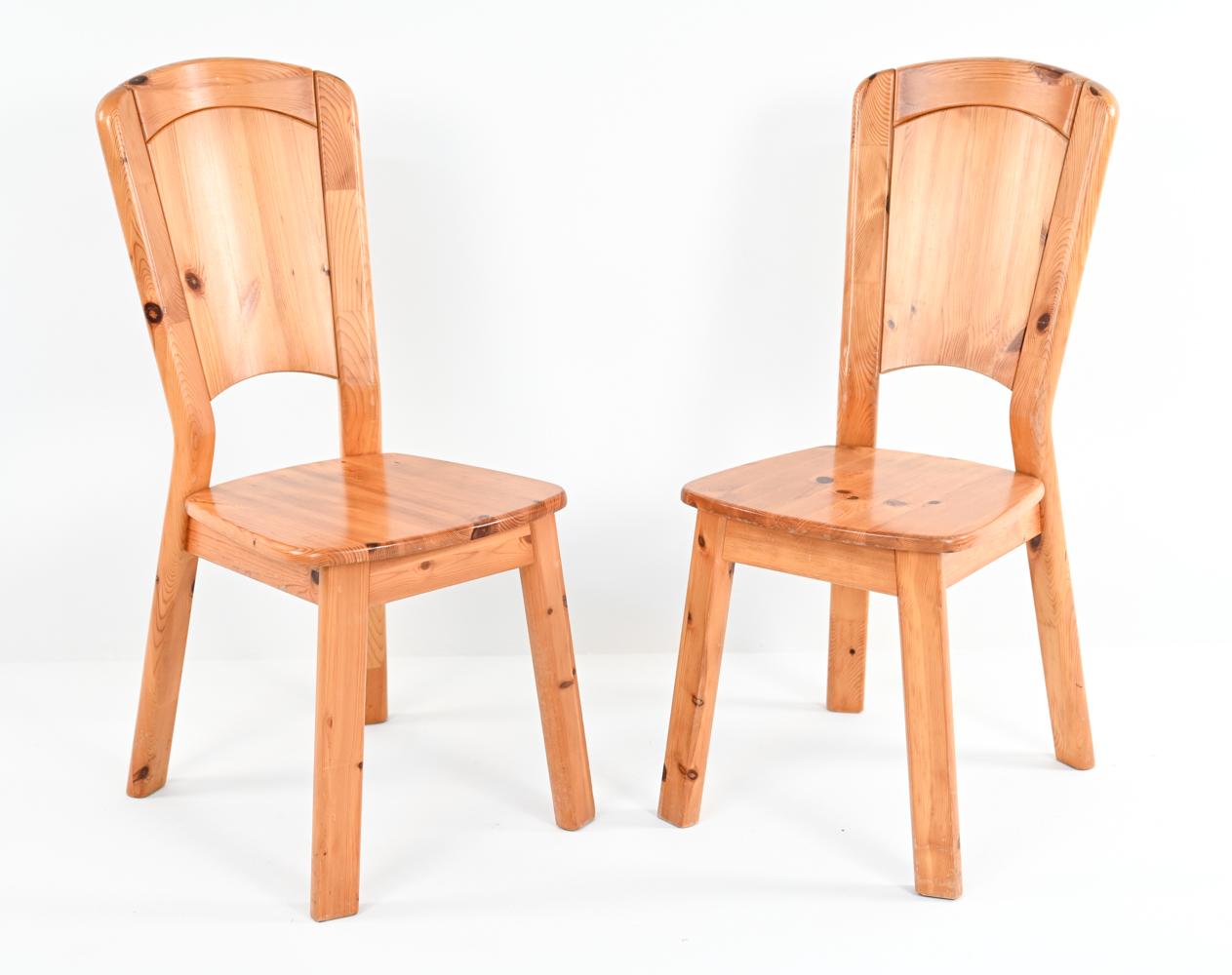 20th Century Set of (8) 20th C. Scandinavian Pine Dining Side Chairs
