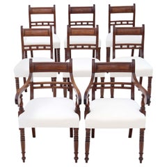 Set of 8 ‘6+2’ Georgian Mahogany Dining Chairs, circa 1800