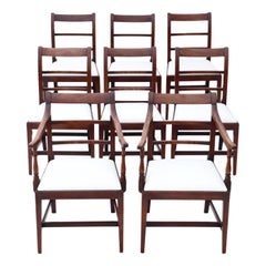 Set of 8 '6+2' Georgian Mahogany Dining Chairs