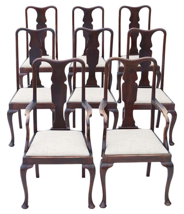Set of Four Mahogany Queen Anne Side Chairs, circa 1740-1760 For Sale ...