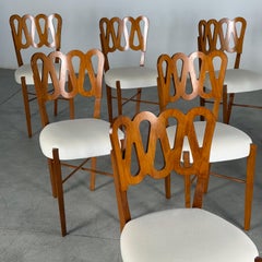 Set of 8 “969” Volute Chairs for the VI Triennale by Gio Ponti, Montina, 1970s