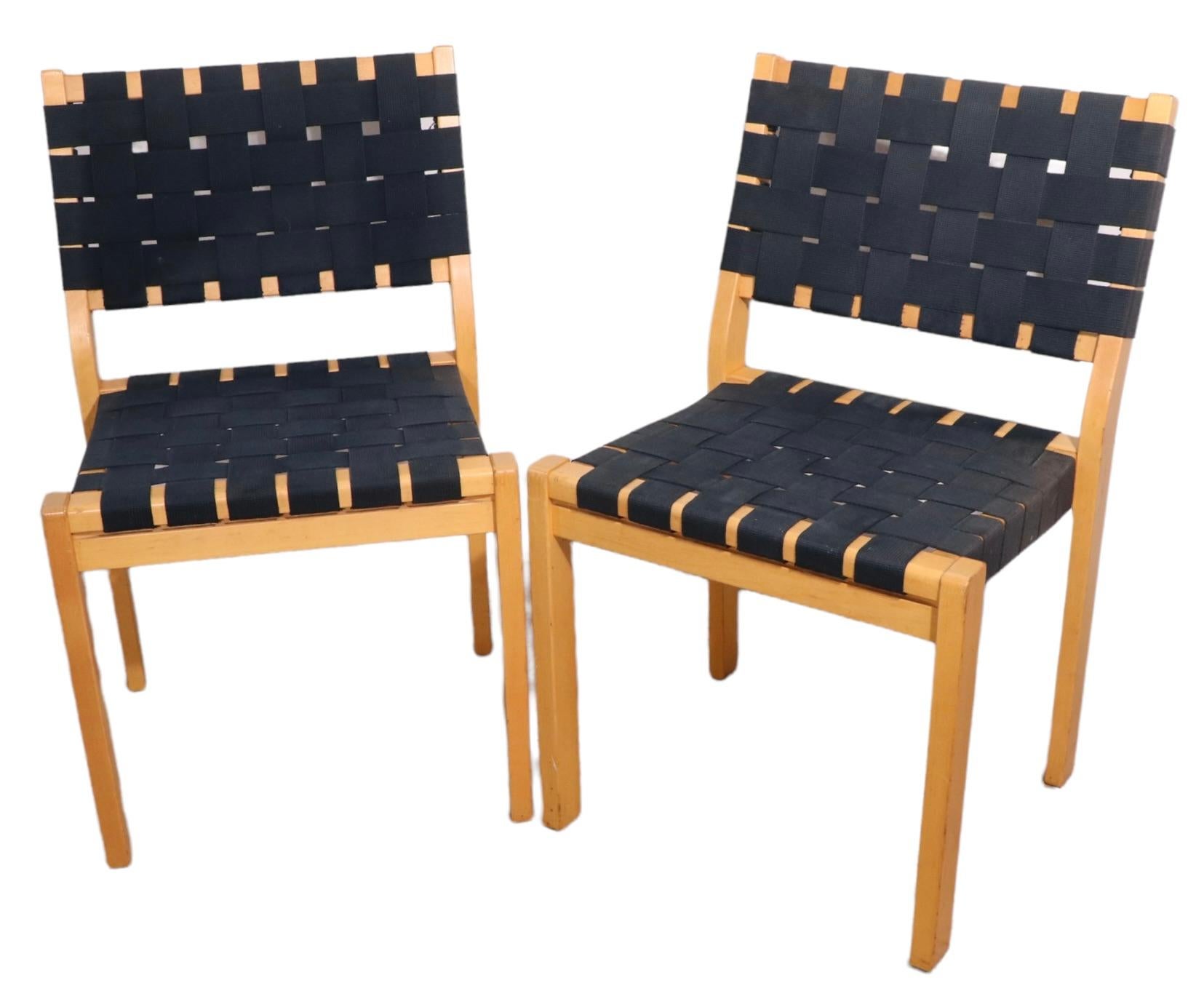 Set of 8 Aalto 611 Dining Chairs by Artek for ICF 6