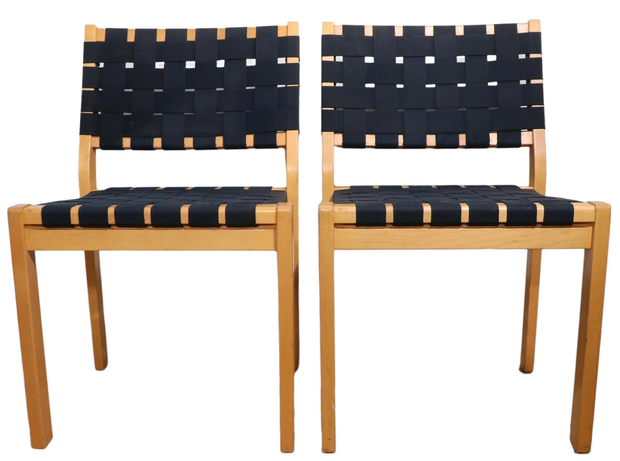 Set of 8 Aalto 611 Dining Chairs by Artek for ICF 1