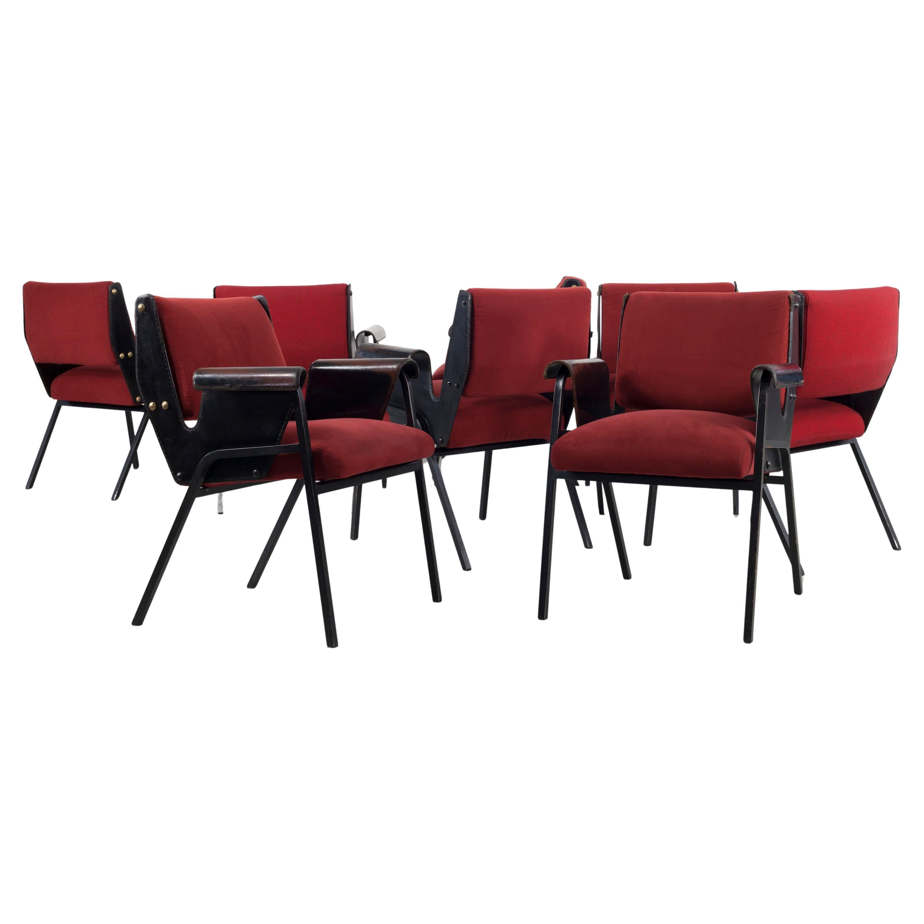 Juego de 8 sillas de comedor "Albenga", Arflex, Italia, 1955. en venta