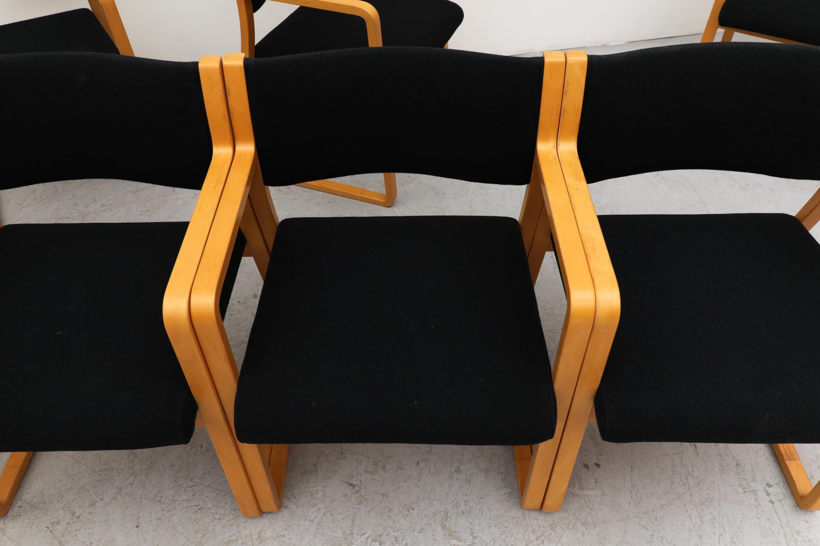 Set of 8 Alvar Aalto Style Danish Chairs 4