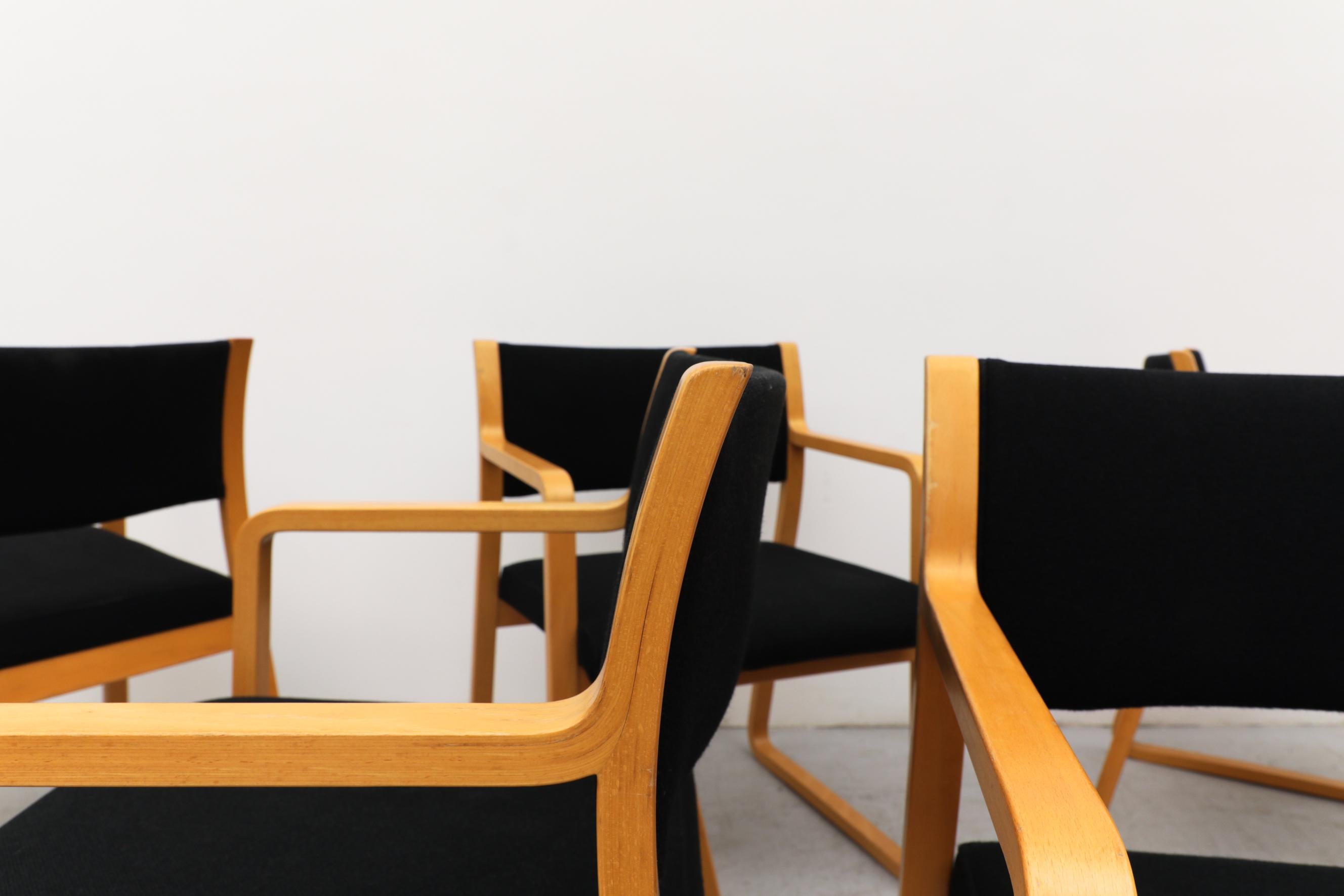 Set of 8 Alvar Aalto Style Danish Chairs 6