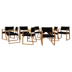 Set of 8 Alvar Aalto Style Danish Chairs
