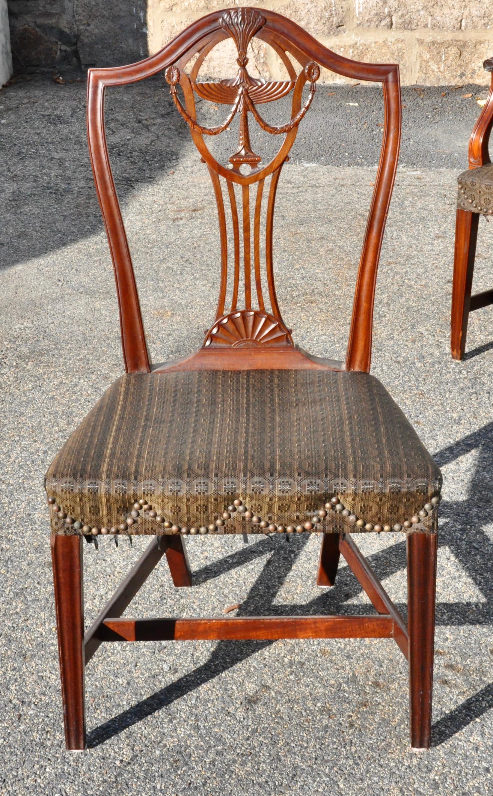 Set of 8 American 18th Century Newport  Federal Dining Chairs by John Carlisle 7