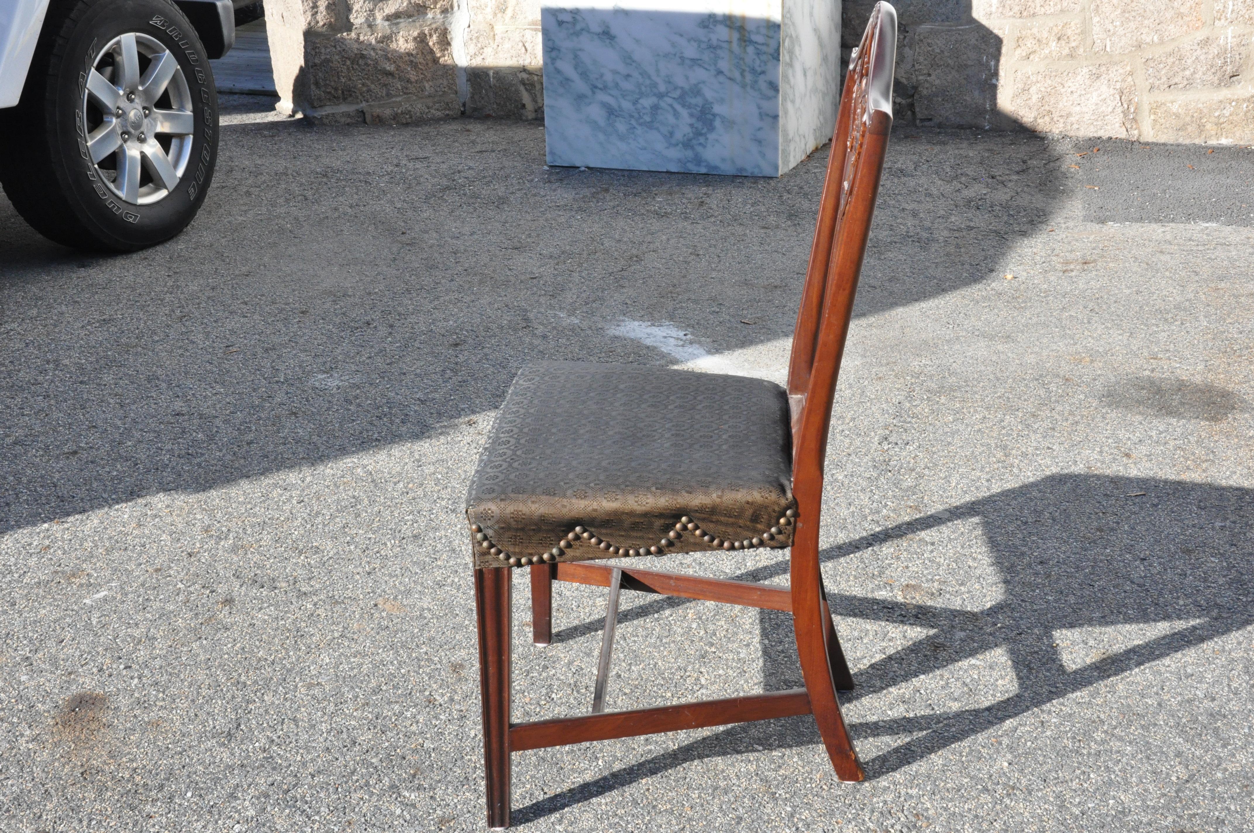 Set of 8 American 18th Century Newport  Federal Dining Chairs by John Carlisle 8