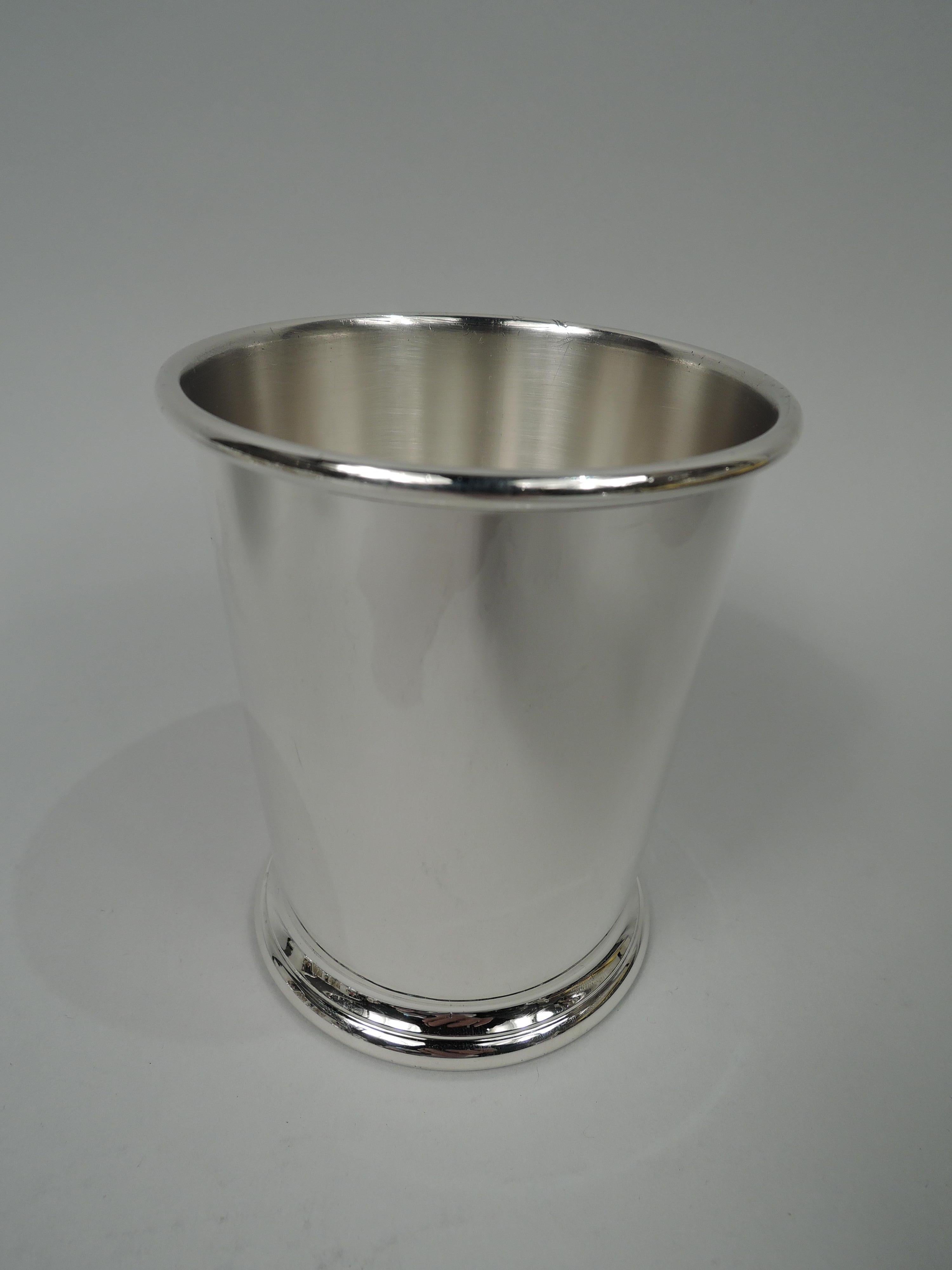 20th Century Set of 8 American Sterling Silver Mint Juleps For Sale