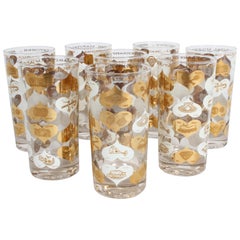 Set of 8 Anniversary Calendar of Marital Milestones 22-Karat Highball Glasses