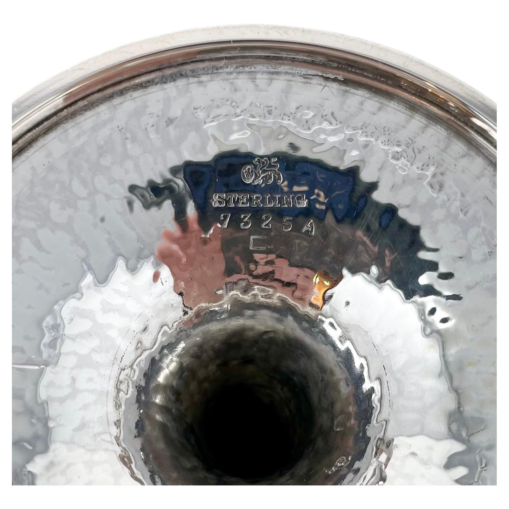 Juego de 8 jarras antiguas de plata de ley 