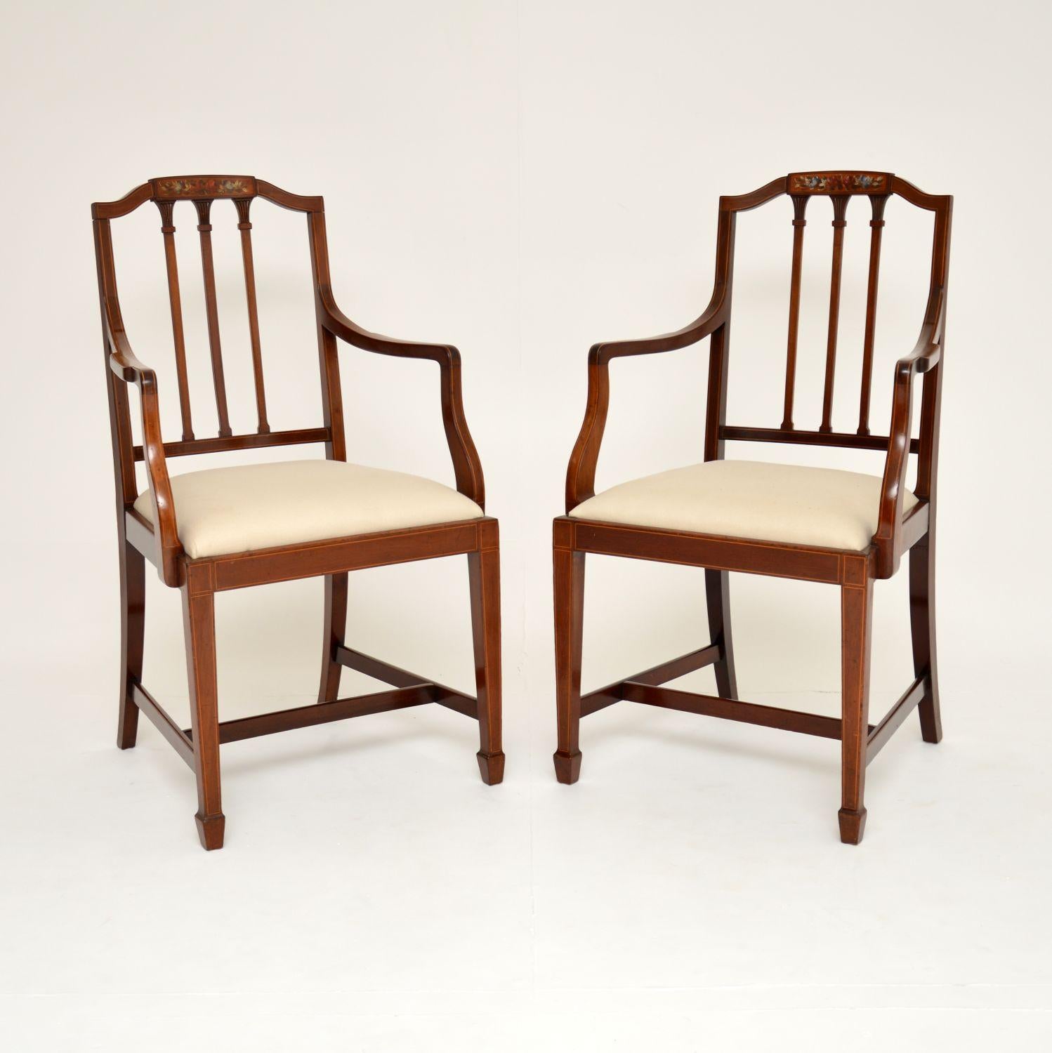 Set of 8 Antique Edwardian Dining Chairs 1