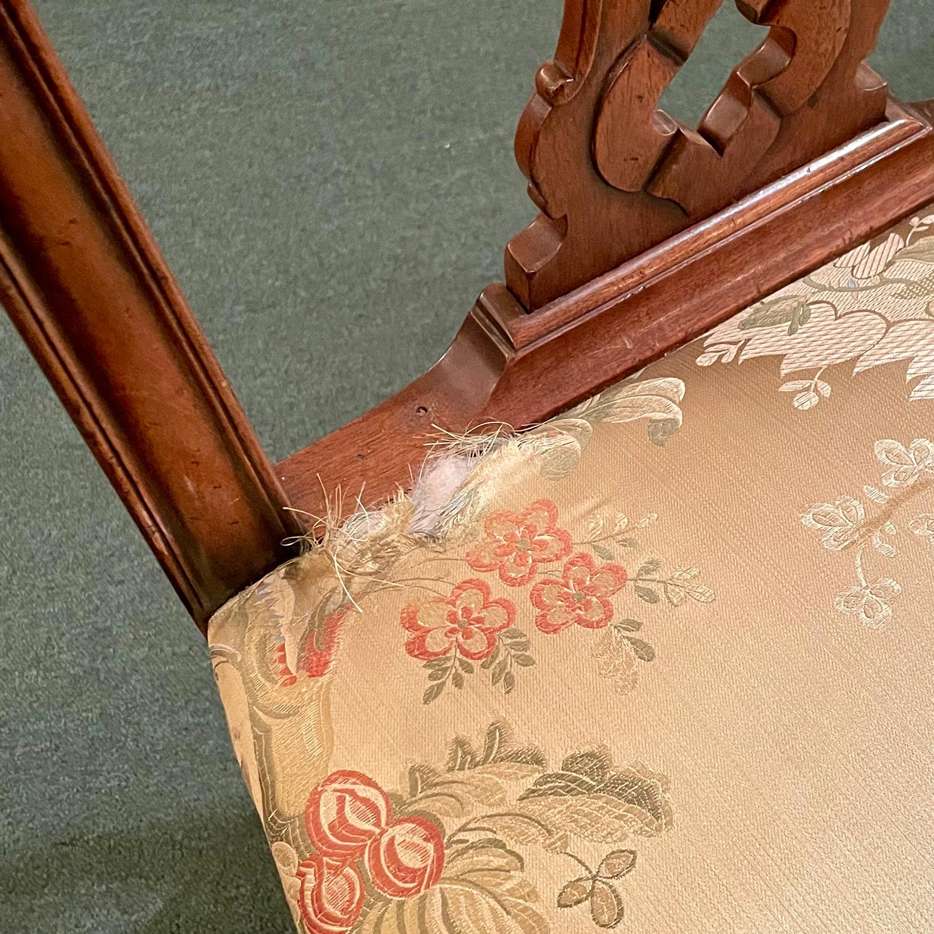Set of 8 Antique English Mahogany Dining Room Chair, Circa 1890's. For Sale 13