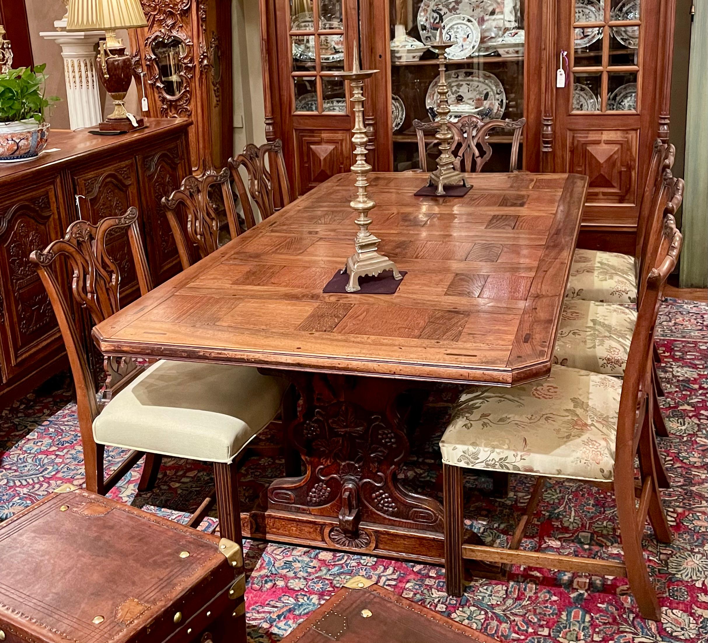 Set of 8 Antique English Mahogany Dining Room Chair, Circa 1890's. For Sale 14