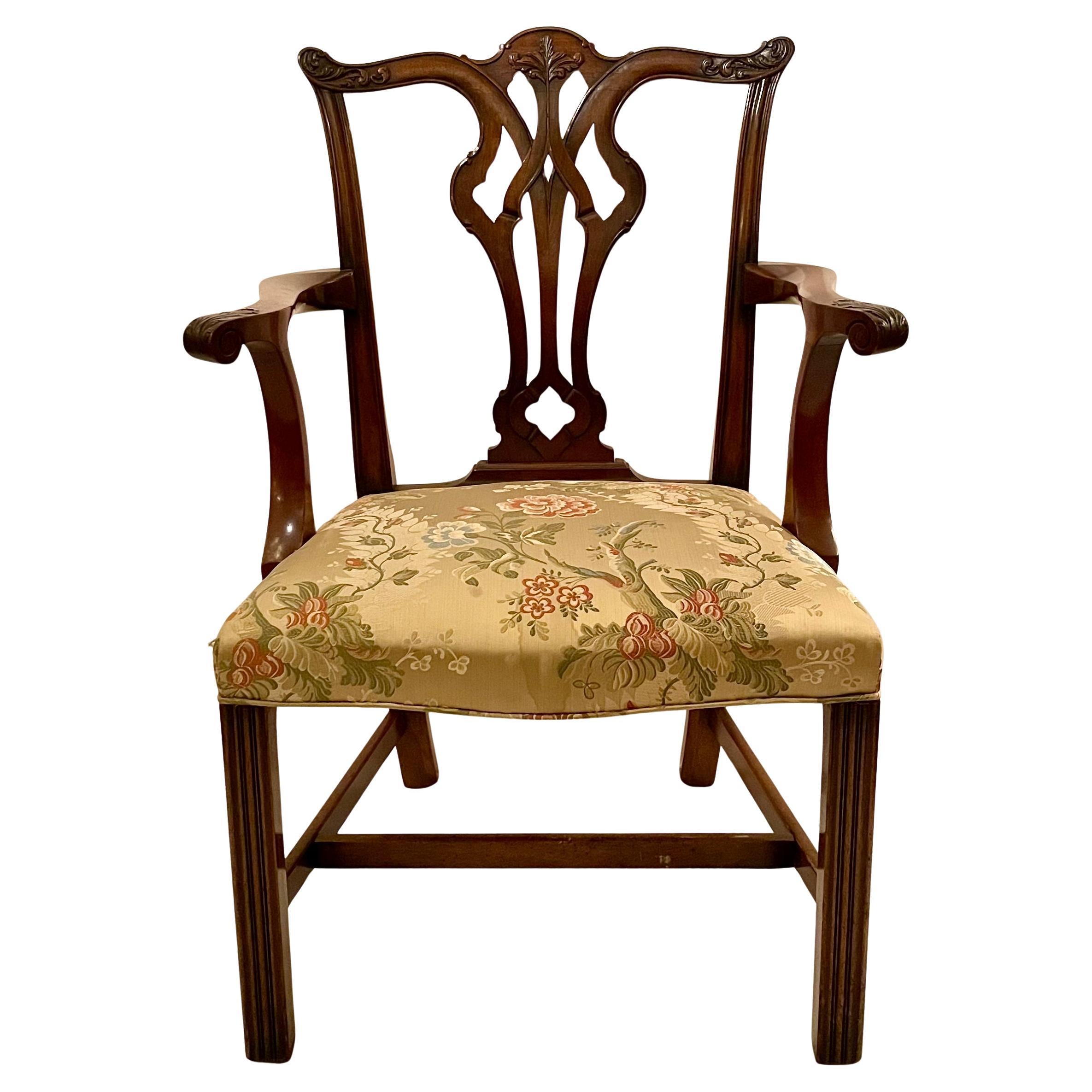 Set of 8 antique English mahogany dining room chairs, circa 1890's.