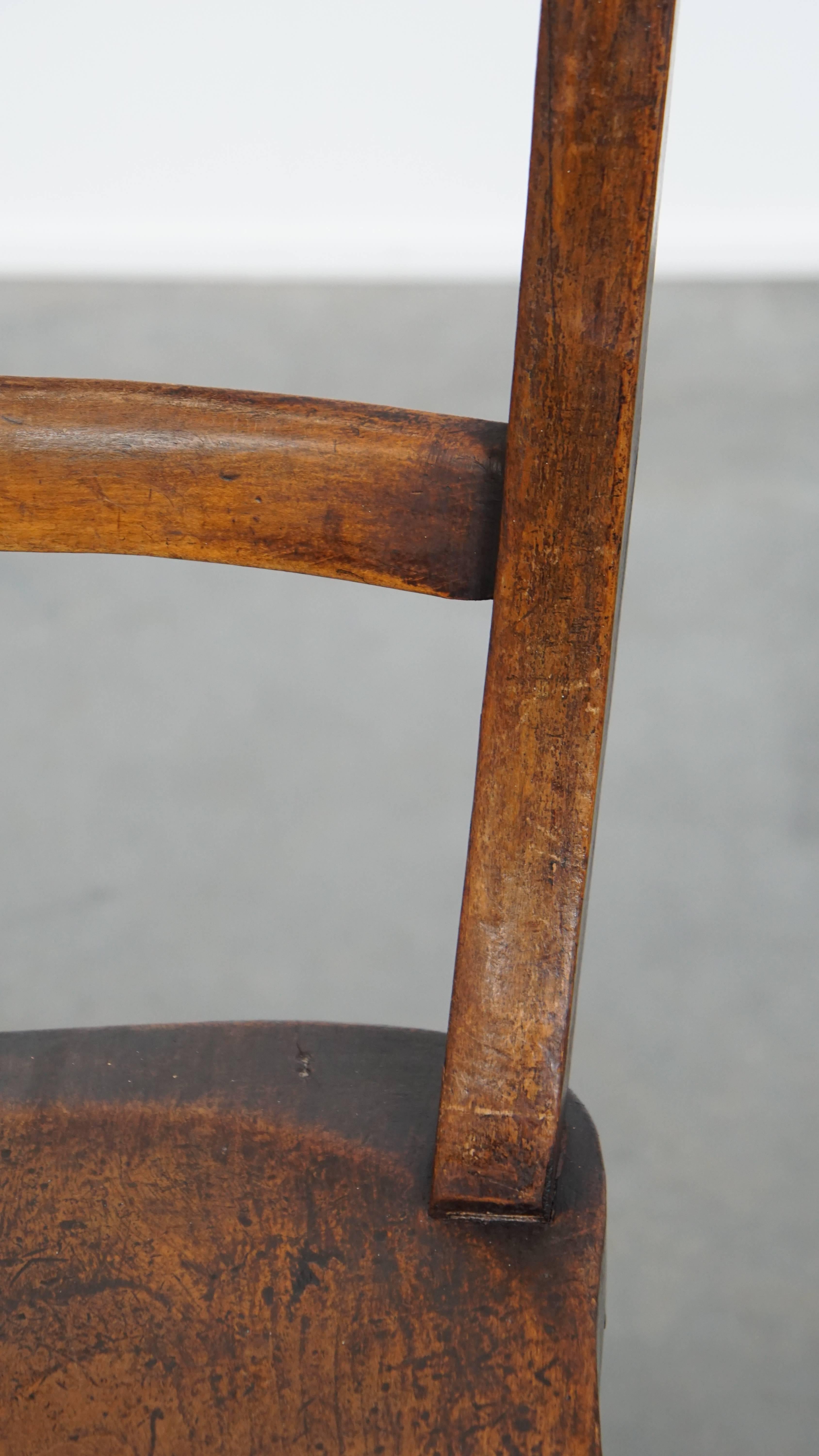 Set of 8 Antique English Oxford Dining / Kitchen Chairs For Sale 5