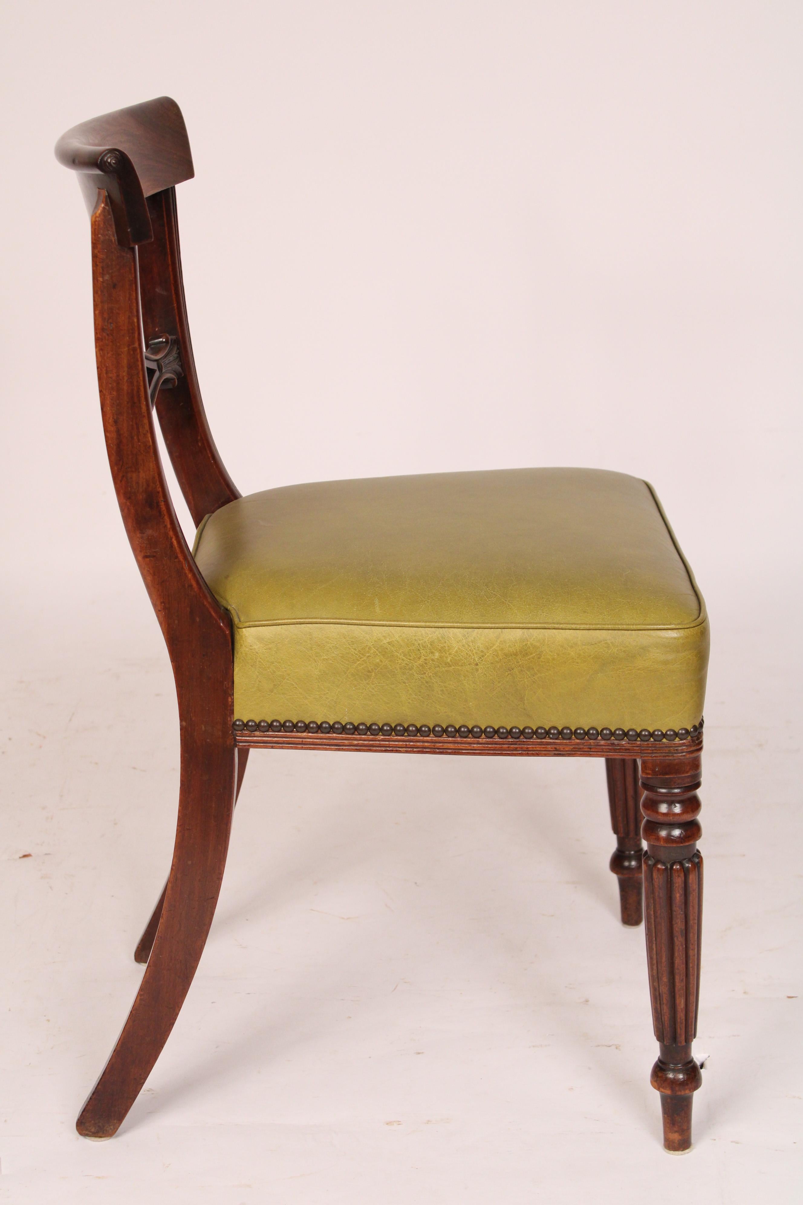 19th Century Set of 8 Antique English Regency Style Dining Room Chairs