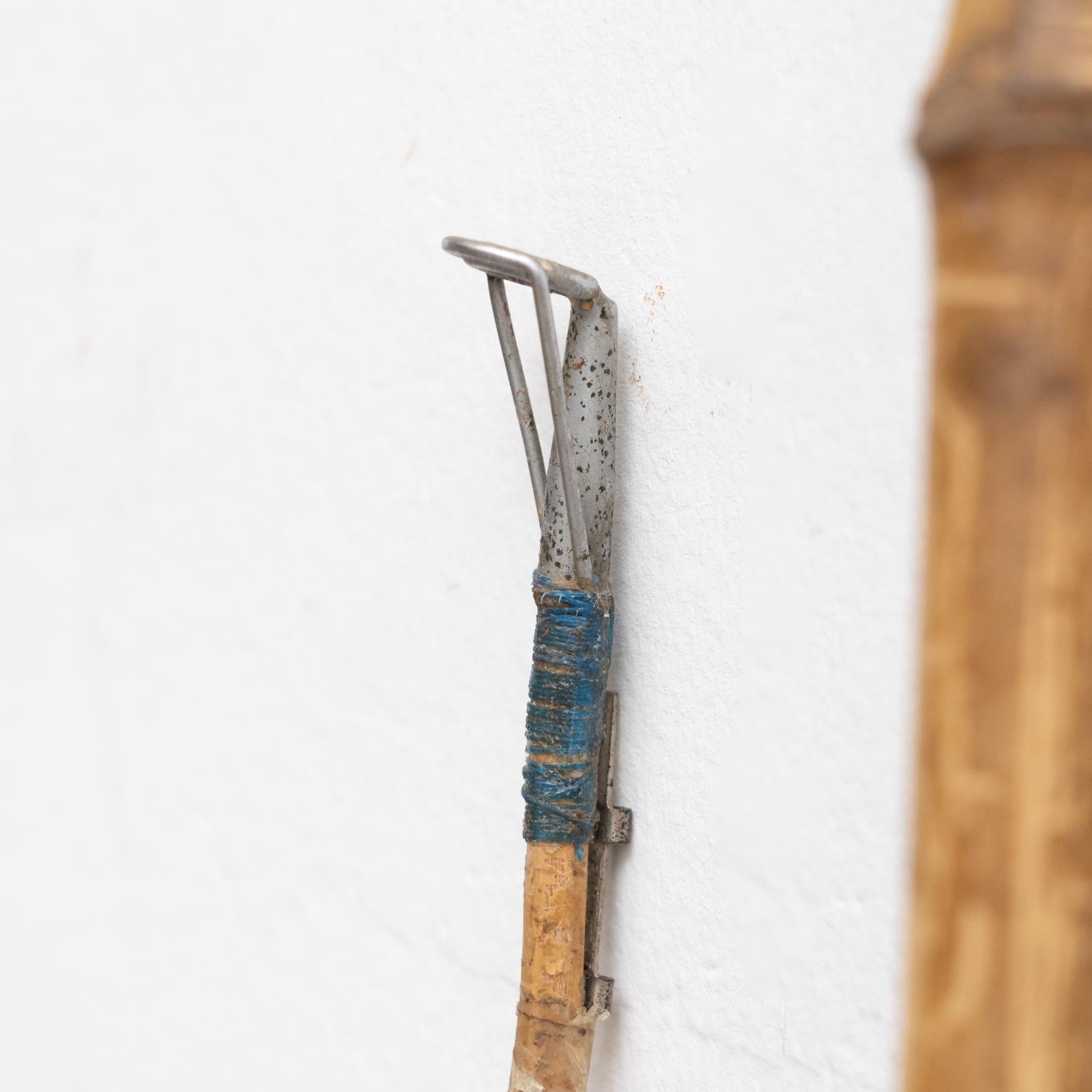 Plaster Set of 8 Antique Fishing Rods and Parts, circa 1900