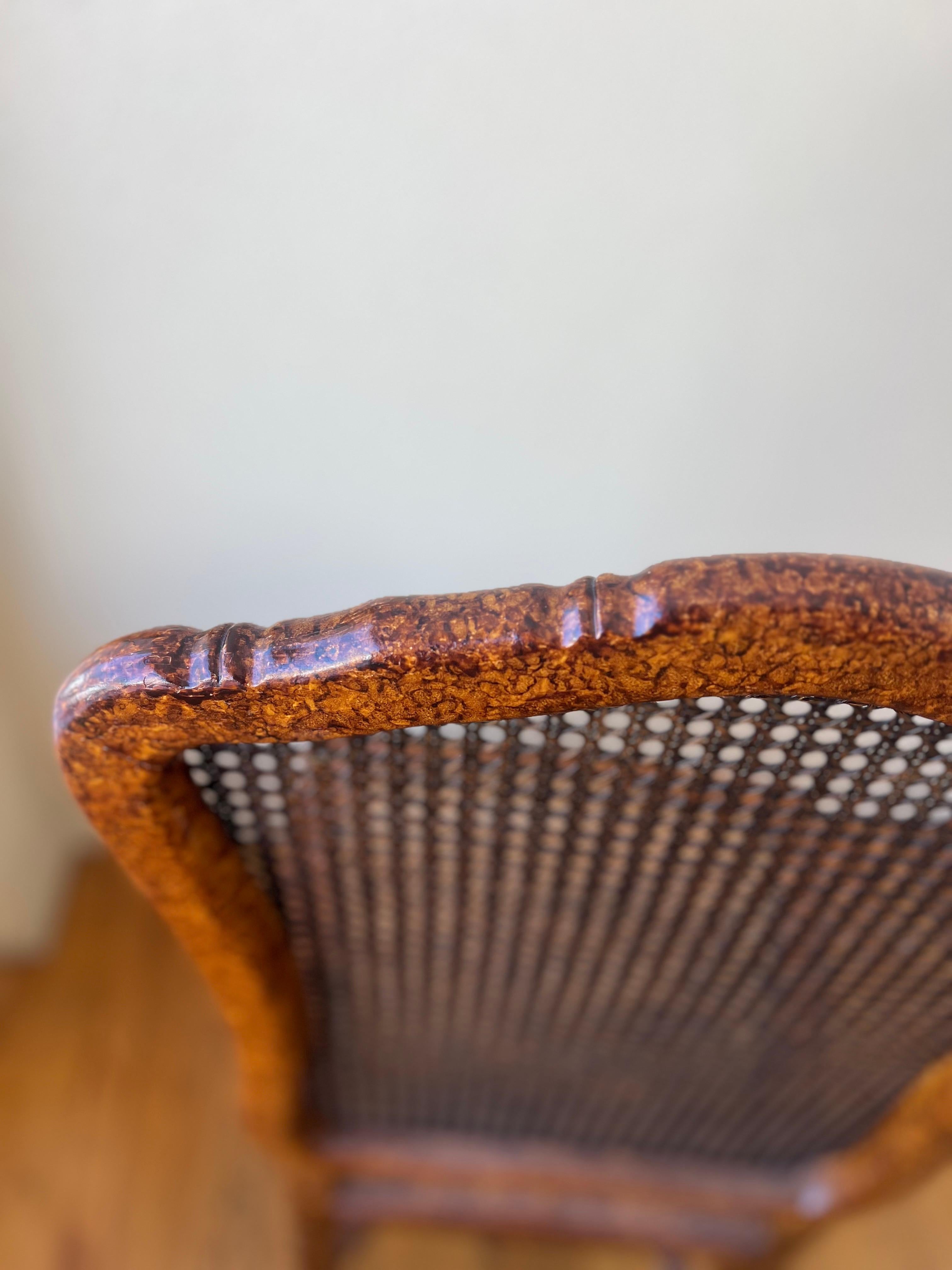 Set of 8 Antique French Cane Dining Chairs Featured in Architectural Digest 1