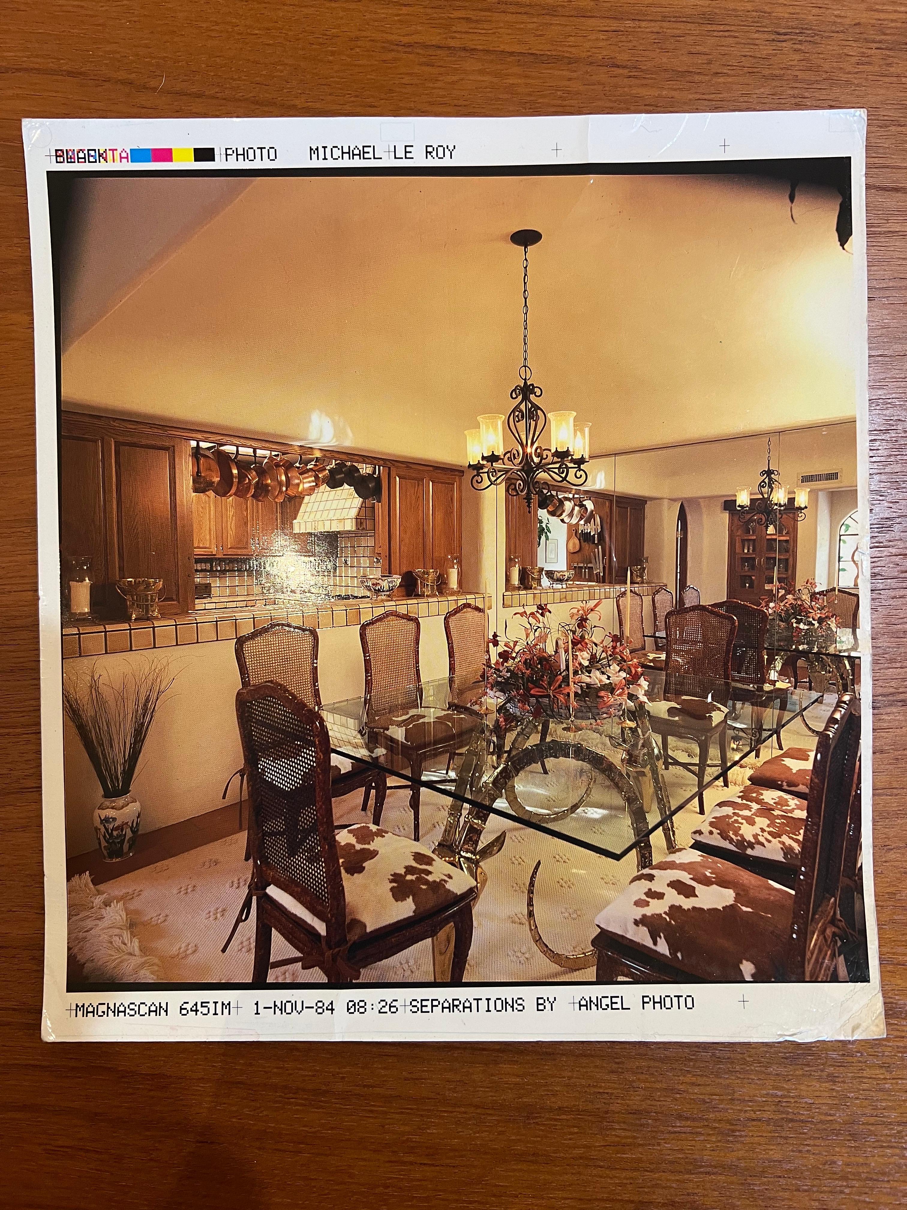 Set of 8 Antique French Cane Dining Chairs Featured in Architectural Digest 3