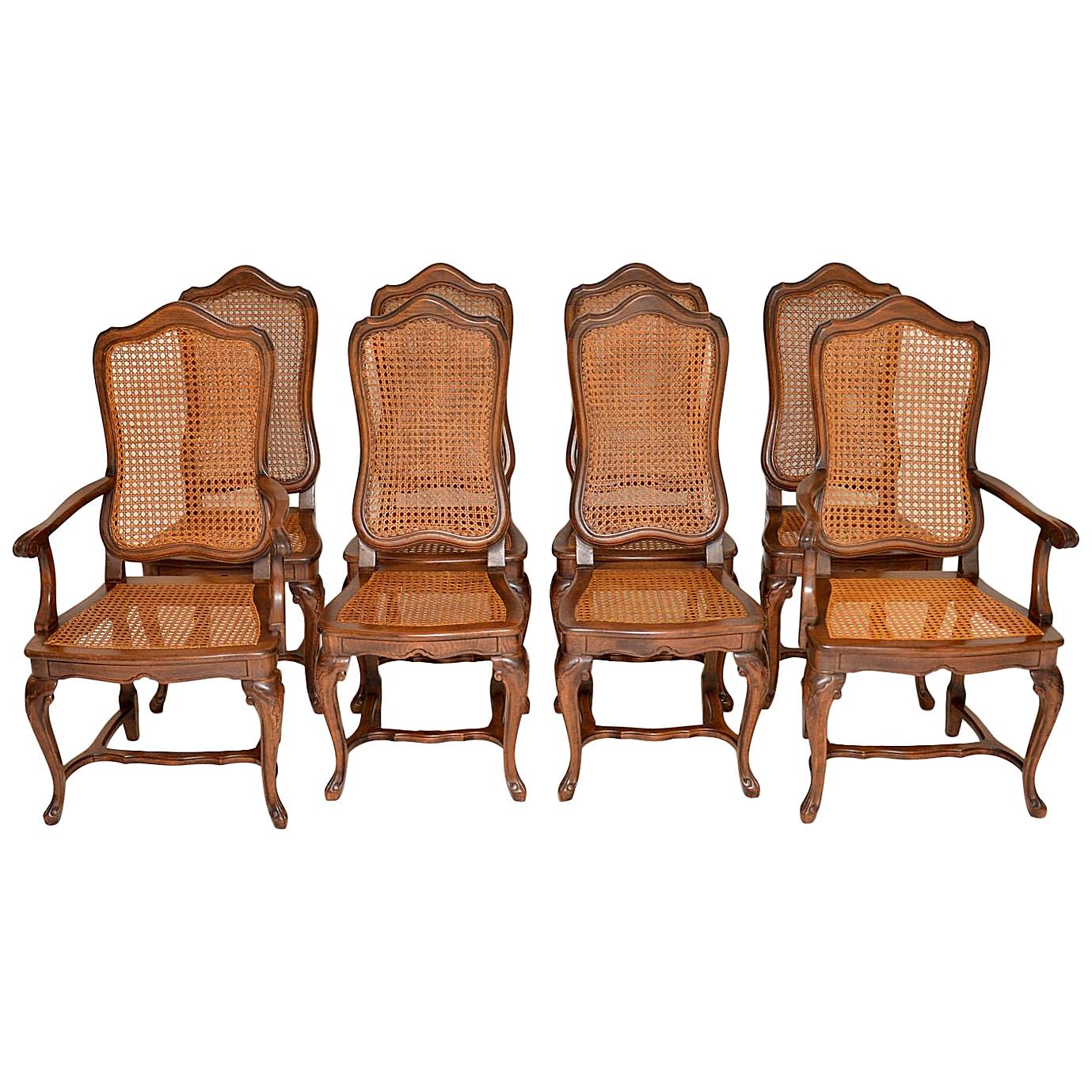 Set of 8 Antique French Provincial Dining Chairs