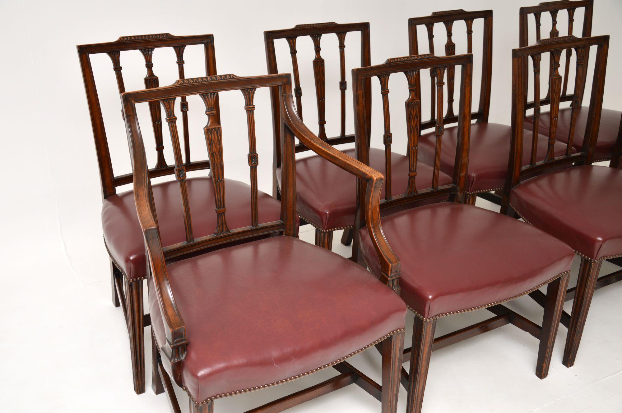 Set of 8 Antique Georgian Dining Chairs 6