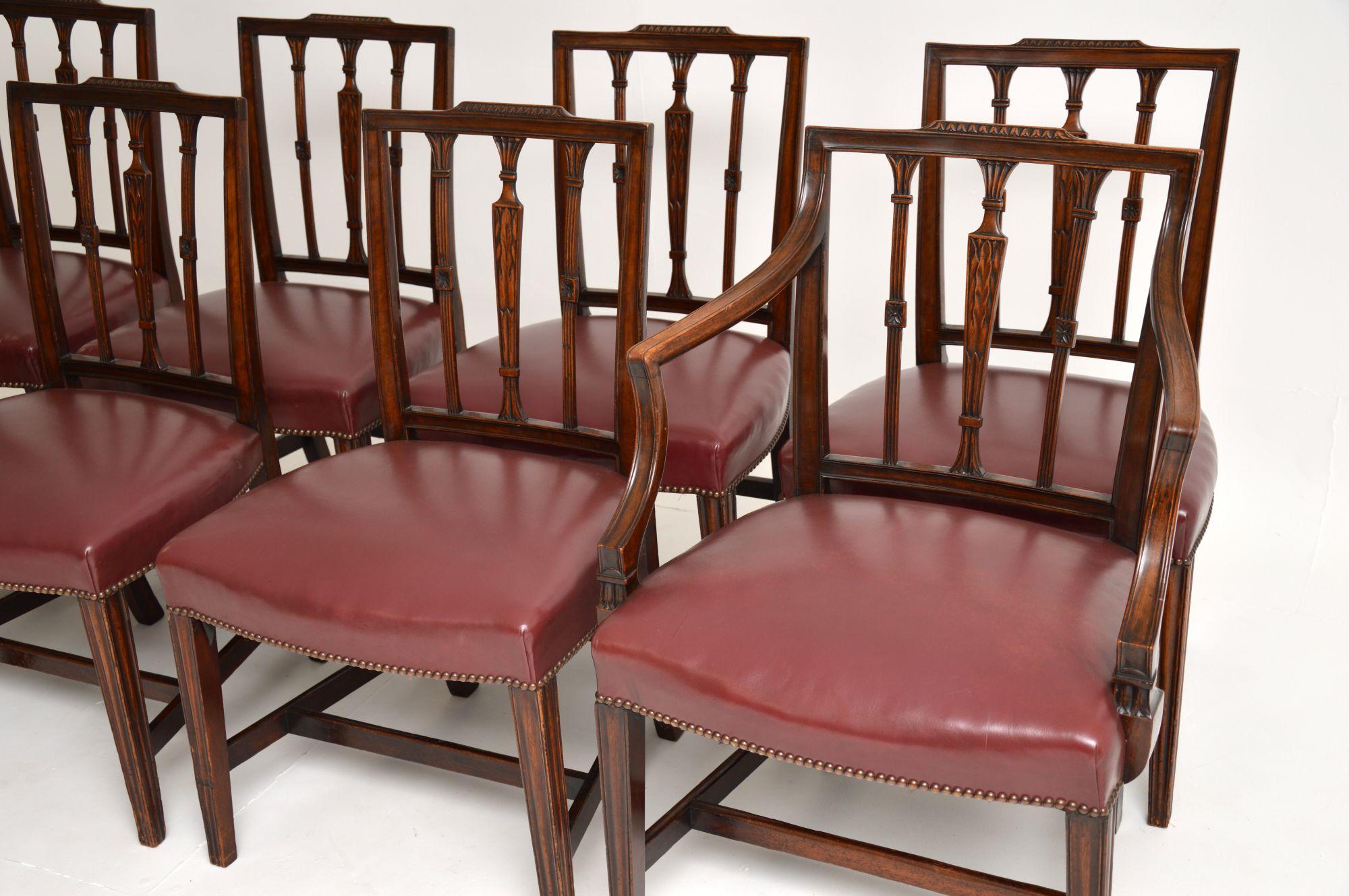 Set of 8 Antique Georgian Dining Chairs 7