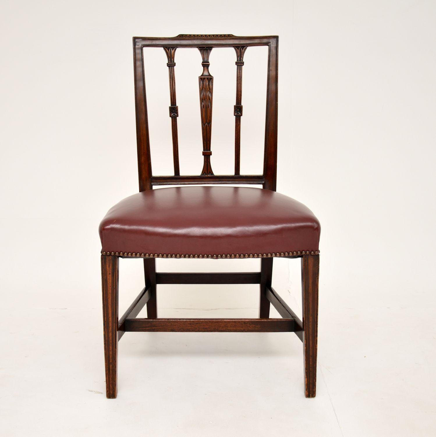 19th Century Set of 8 Antique Georgian Dining Chairs