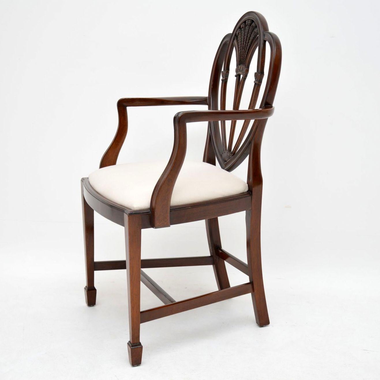 Set of 8 Antique Georgian Style Mahogany Dining Chairs 1