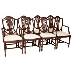 Set of 8 Antique Georgian Style Mahogany Dining Chairs