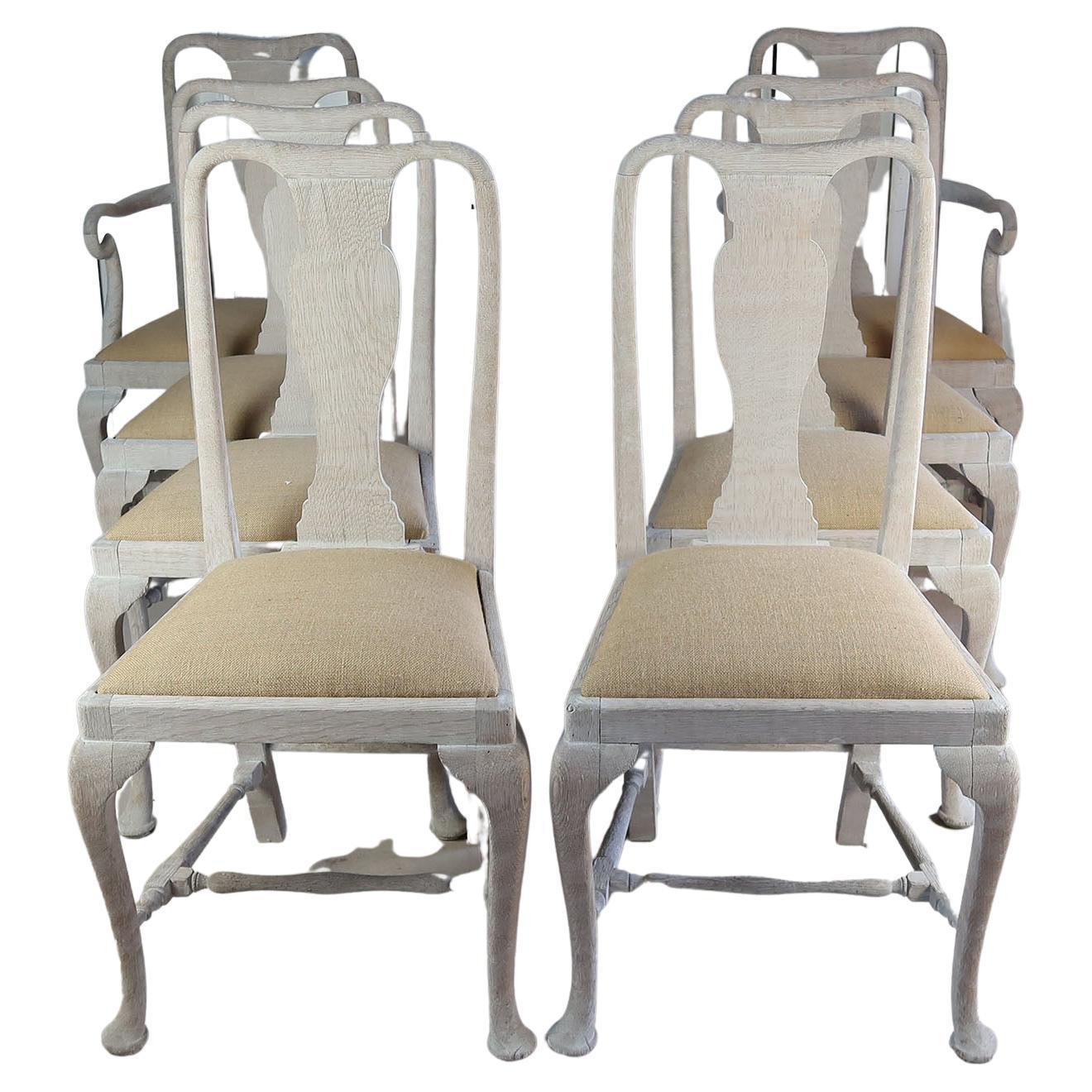 Set of 8 Antique Gustavian Style Urn Back Dining Chairs 2