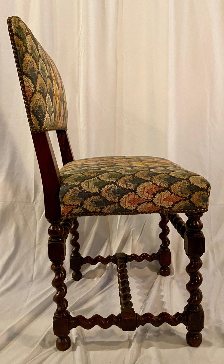 Set of 8 Antique Jacobean Carved Oak Dining Chairs, circa 1890 For Sale at 1stDibs