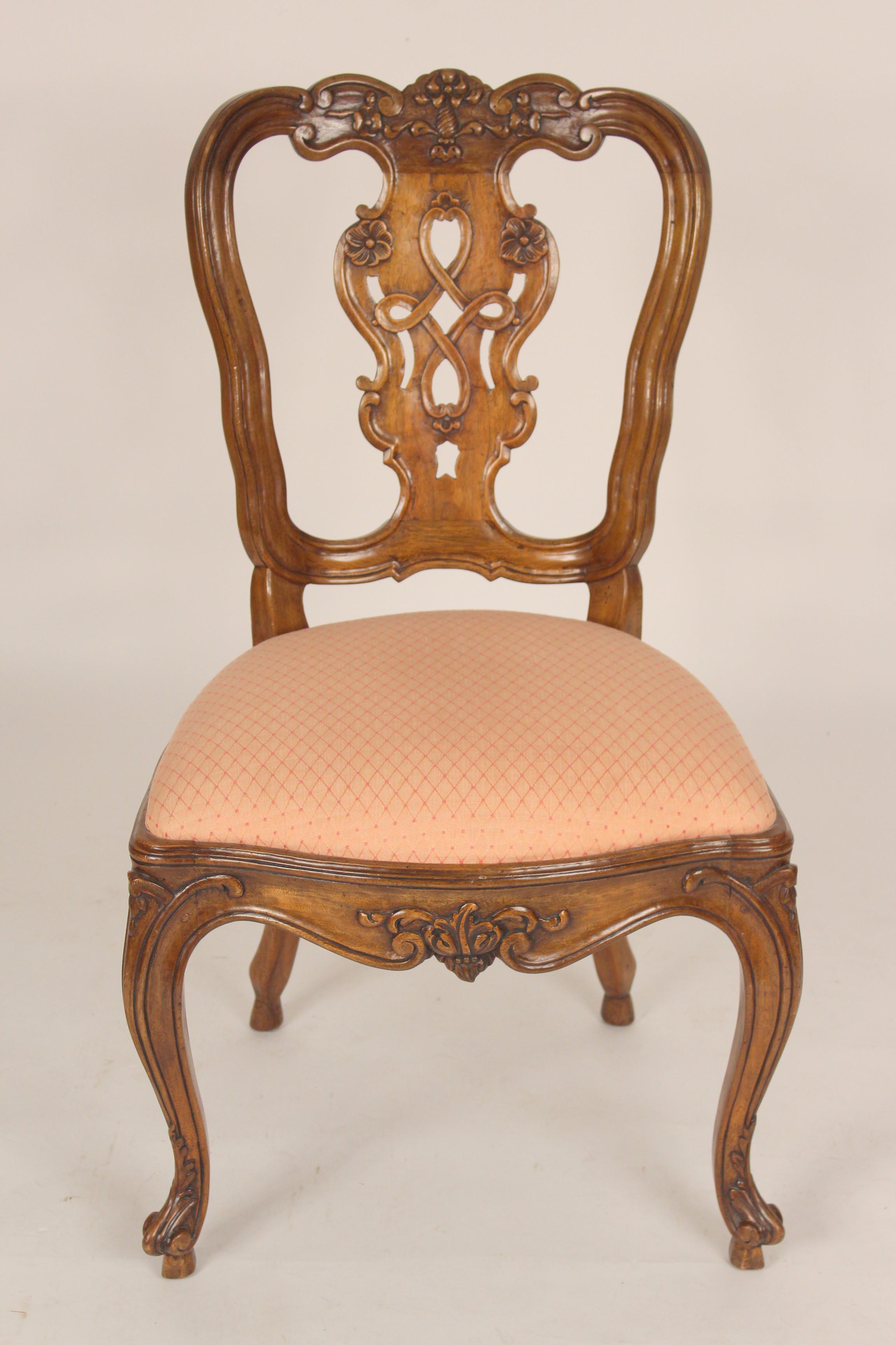 European Set of 8 Antique Louis XV Provincial Style Dining Room Chairs