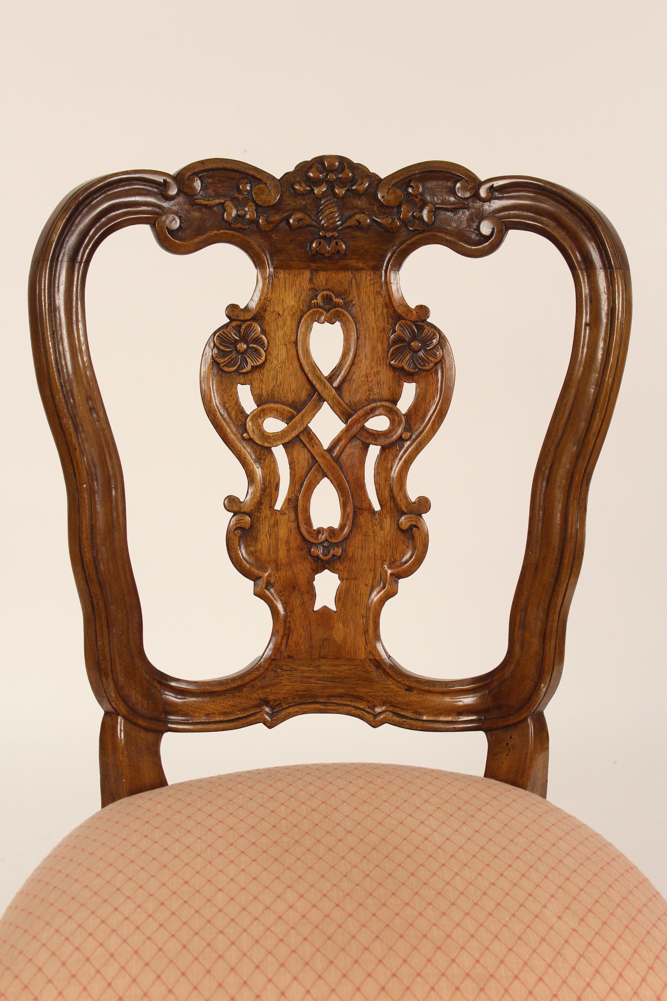 Set of 8 Antique Louis XV Provincial Style Dining Room Chairs 1
