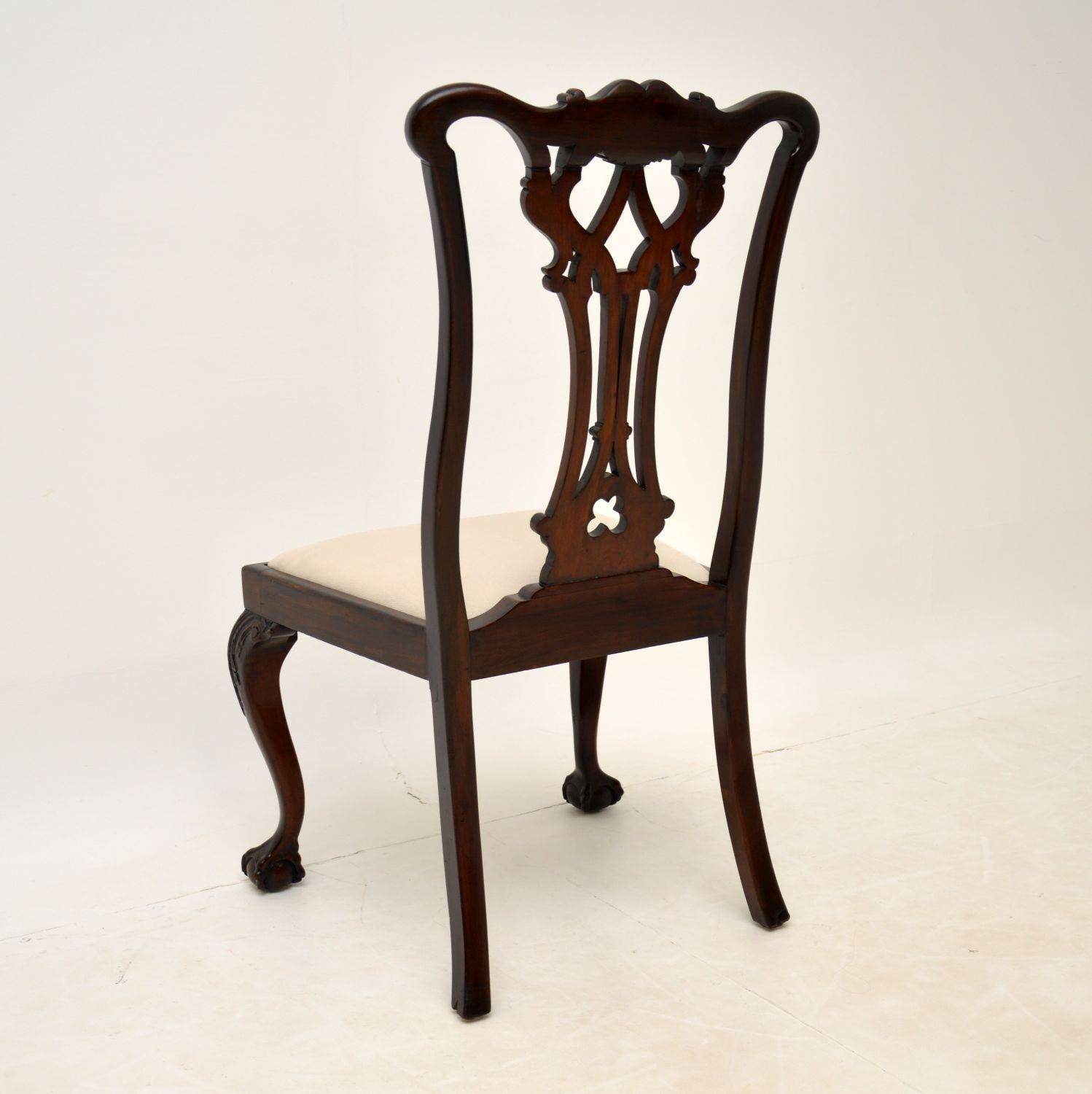 Set of 8 Antique Mahogany Chippendale Dining Chairs 6